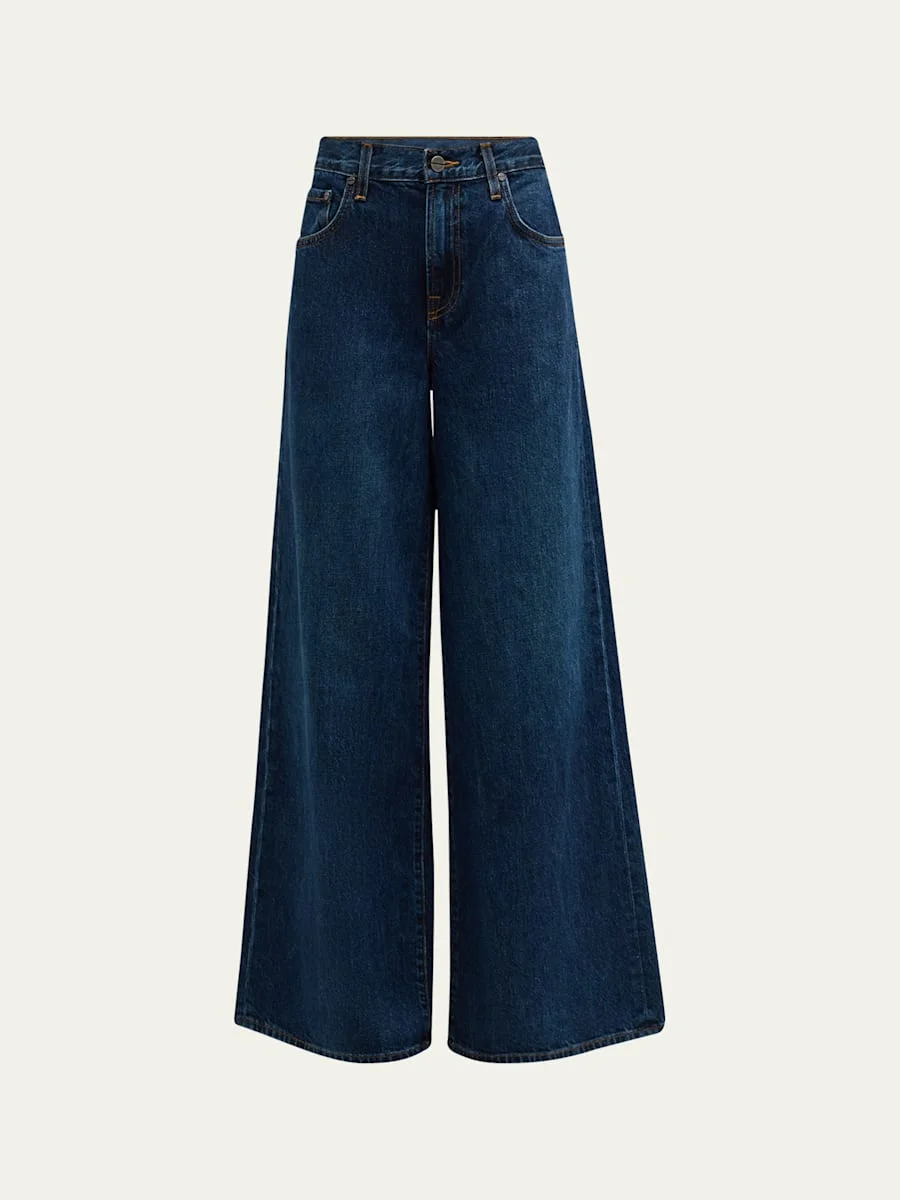 Tiny Dancer Wide-Leg Denim Jeans - 1