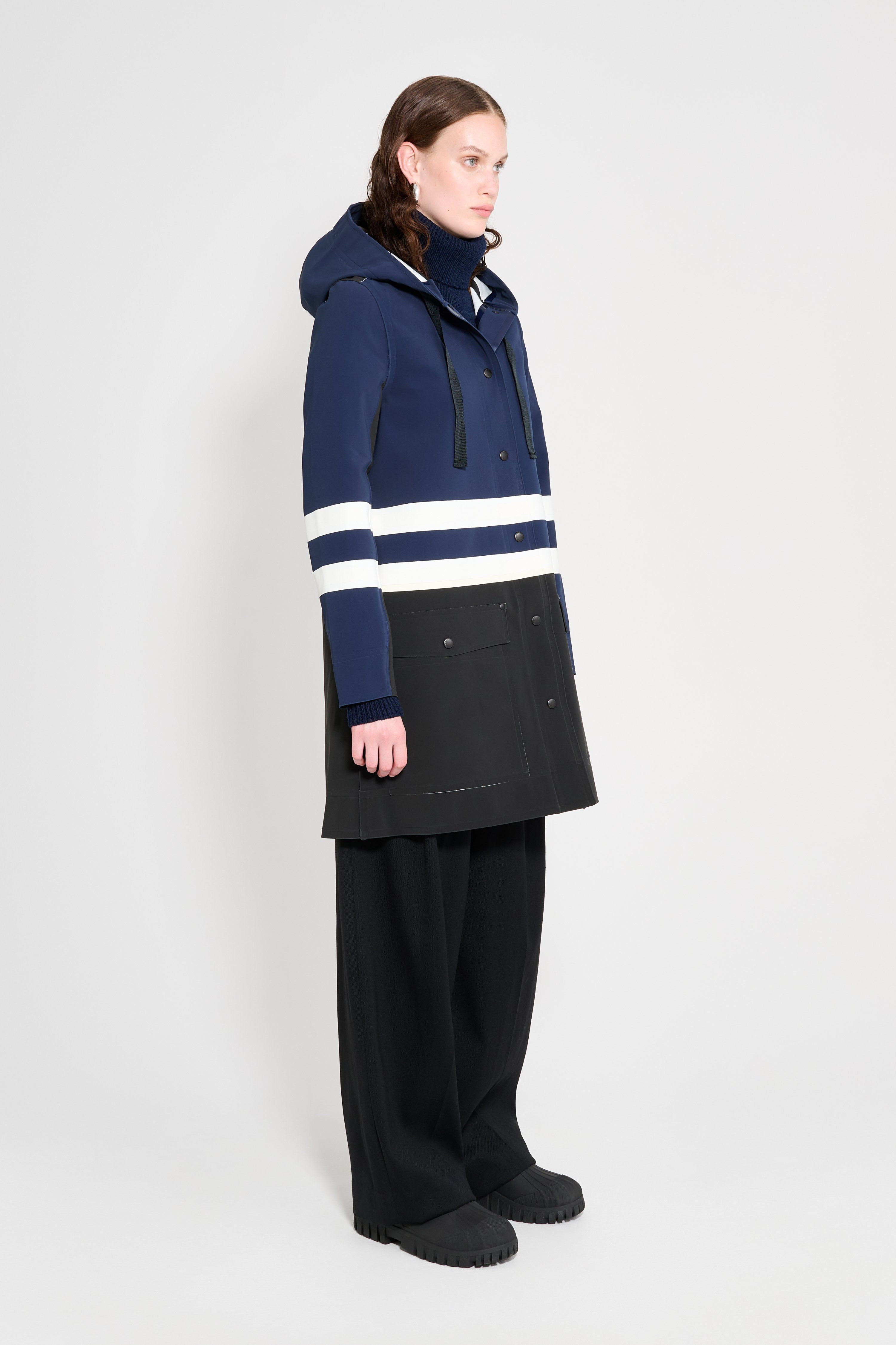 Blackeberg Raincoat Black/Navy/White - 3