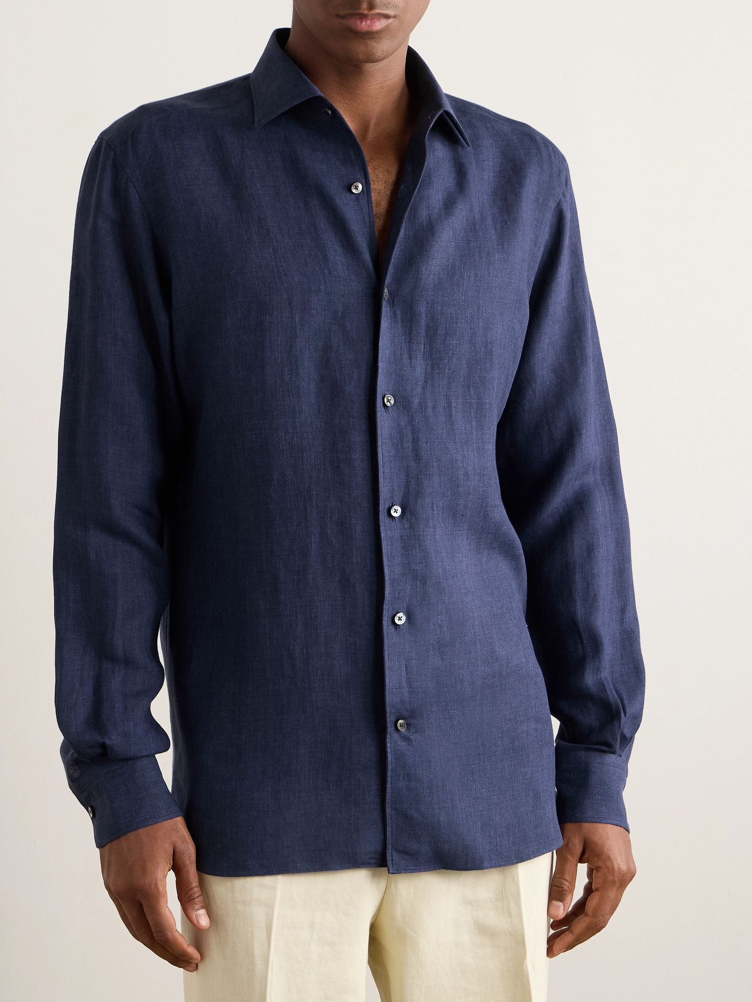 Oasi Linen Shirt Blue - 3