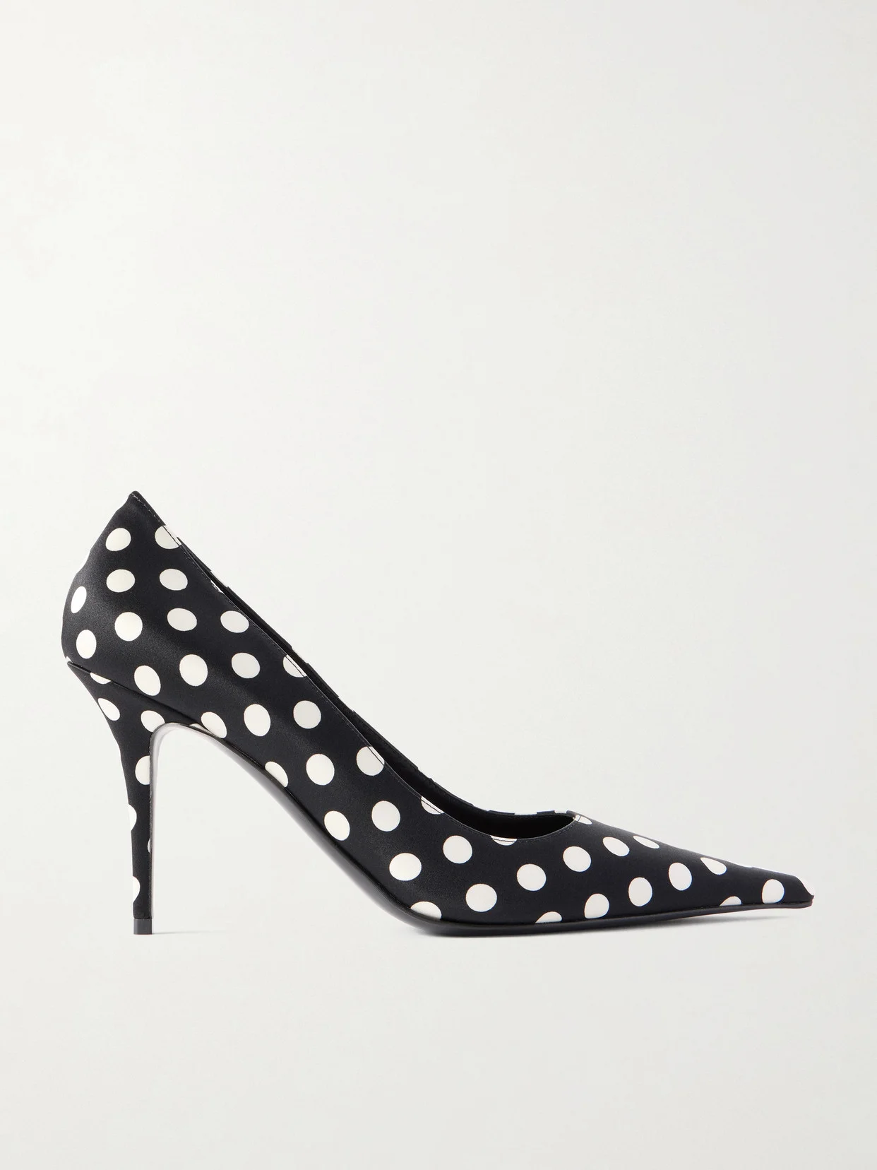 Barbara Polka-dot Satin Pumps - 1