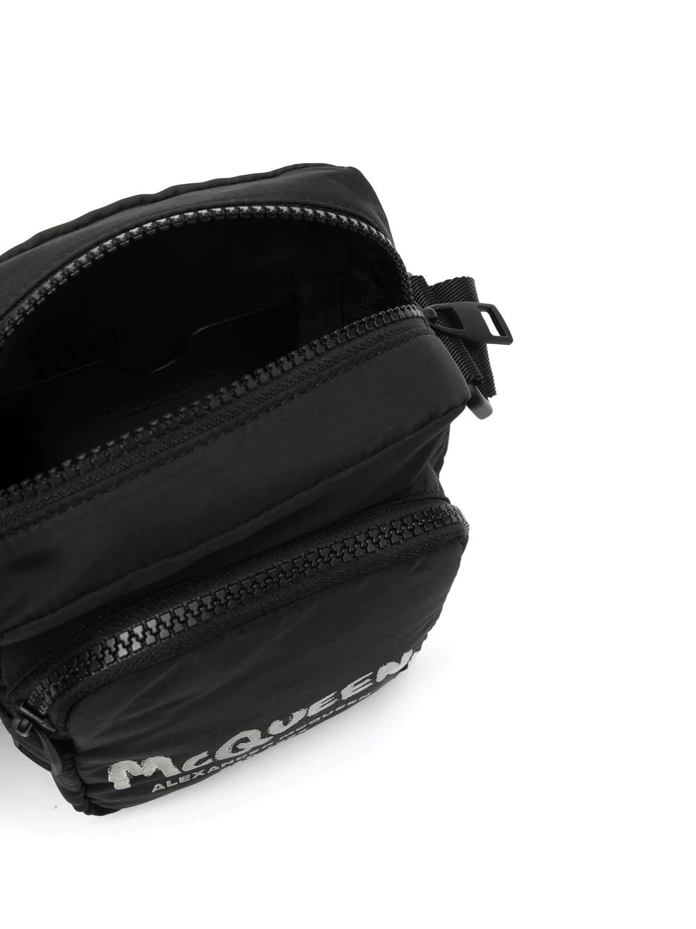 Alexander McQueen logo-print shoulder bag - Black