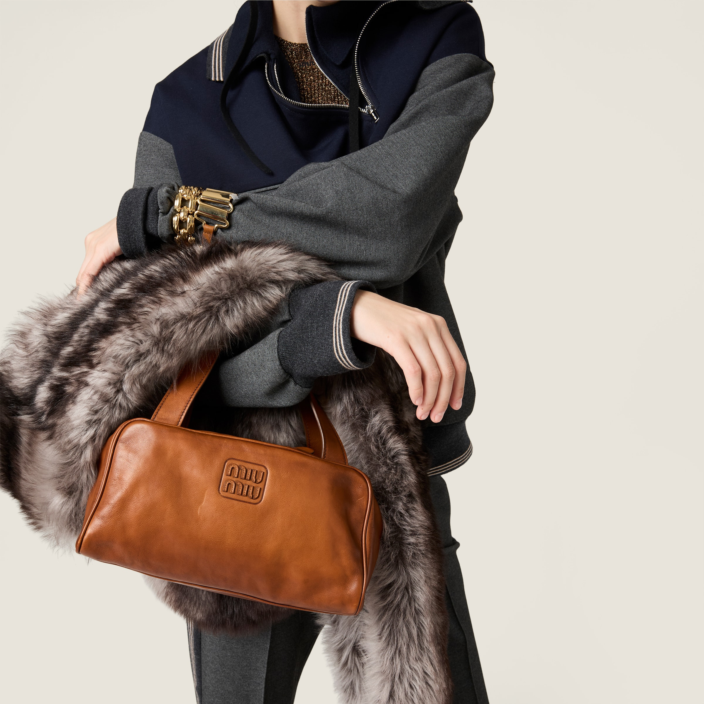 Leather top-handle bag - 2