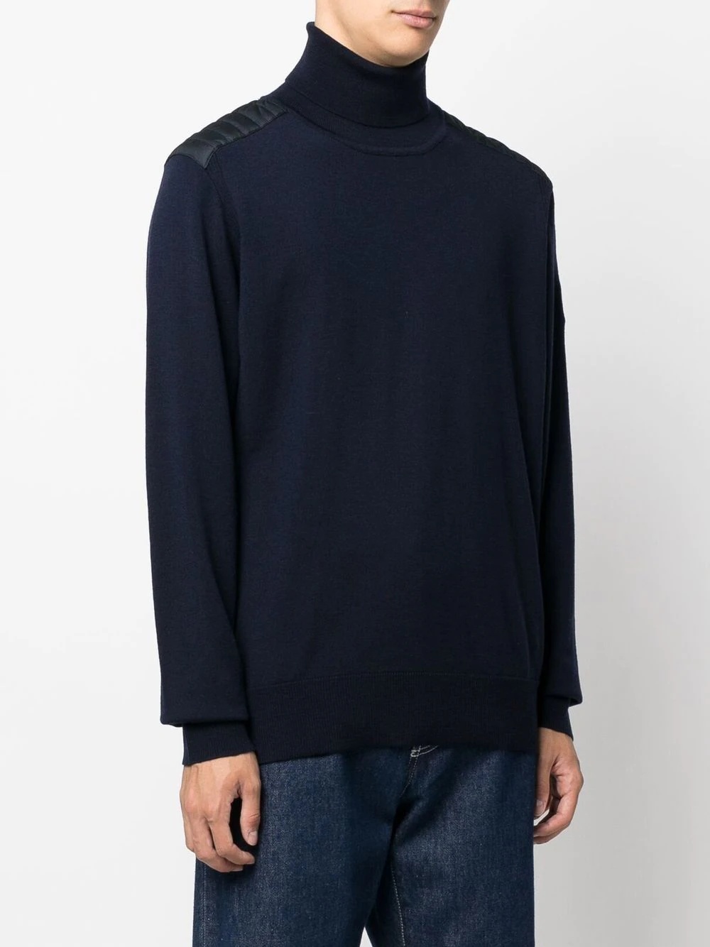 logo-patch roll-neck jumper - 3