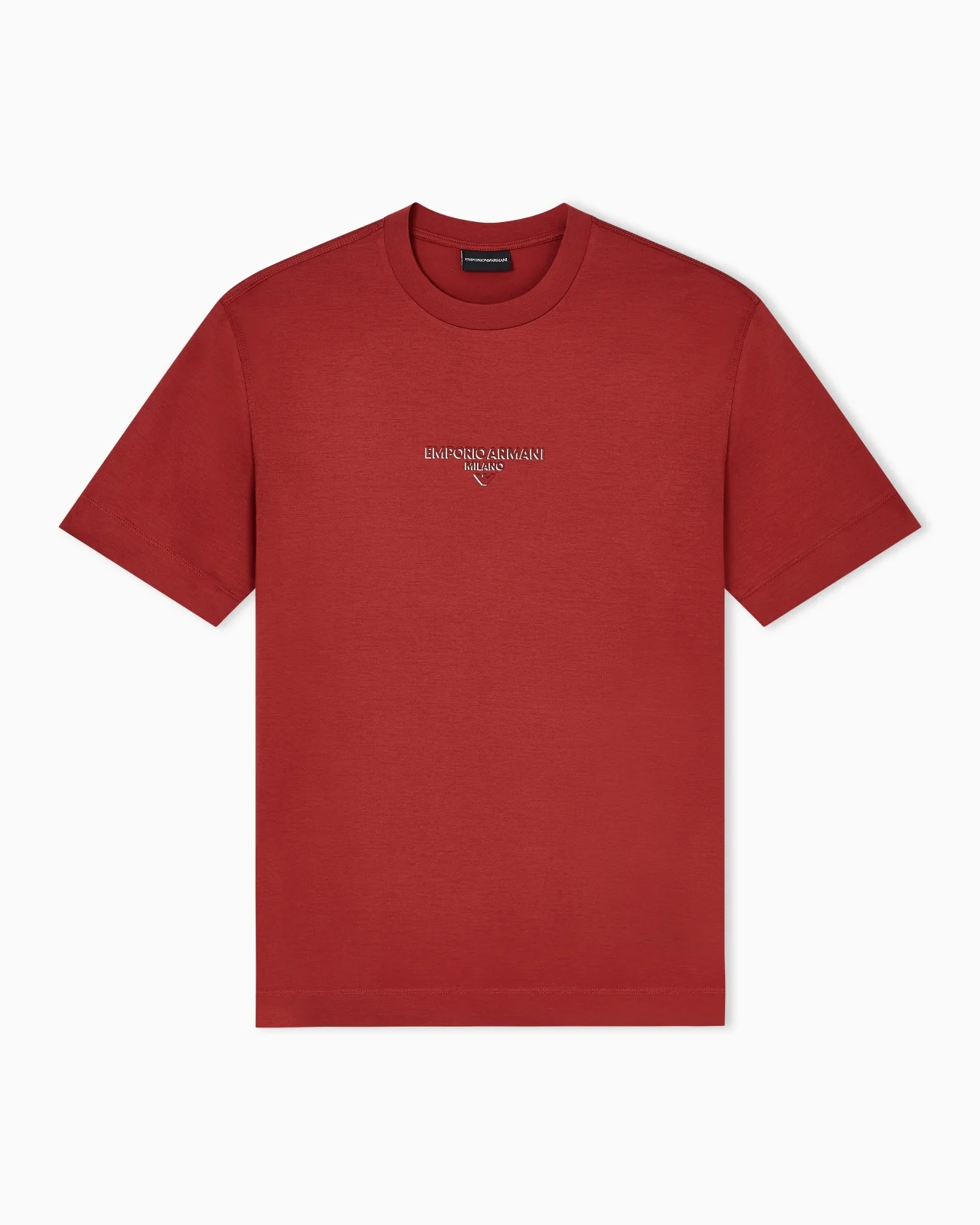 LYOCELL BLEND JERSEY T-SHIRT WITH 3D-EFFECT LOGO - 1