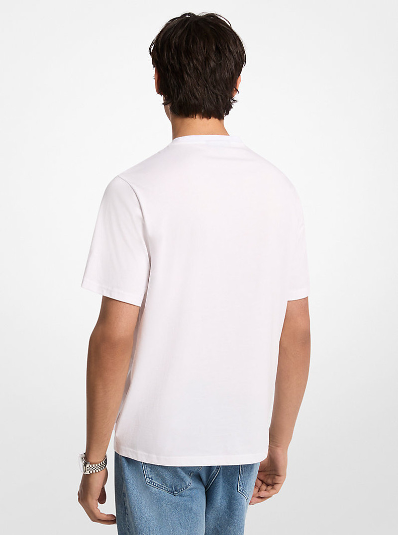 MICHAEL KORS Signature Logo Pocket Cotton T-shirt outlook