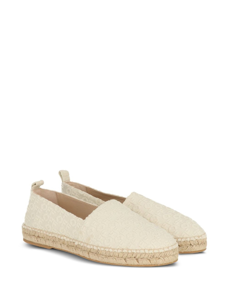 Off-White logo-pattern flat espadrilles outlook