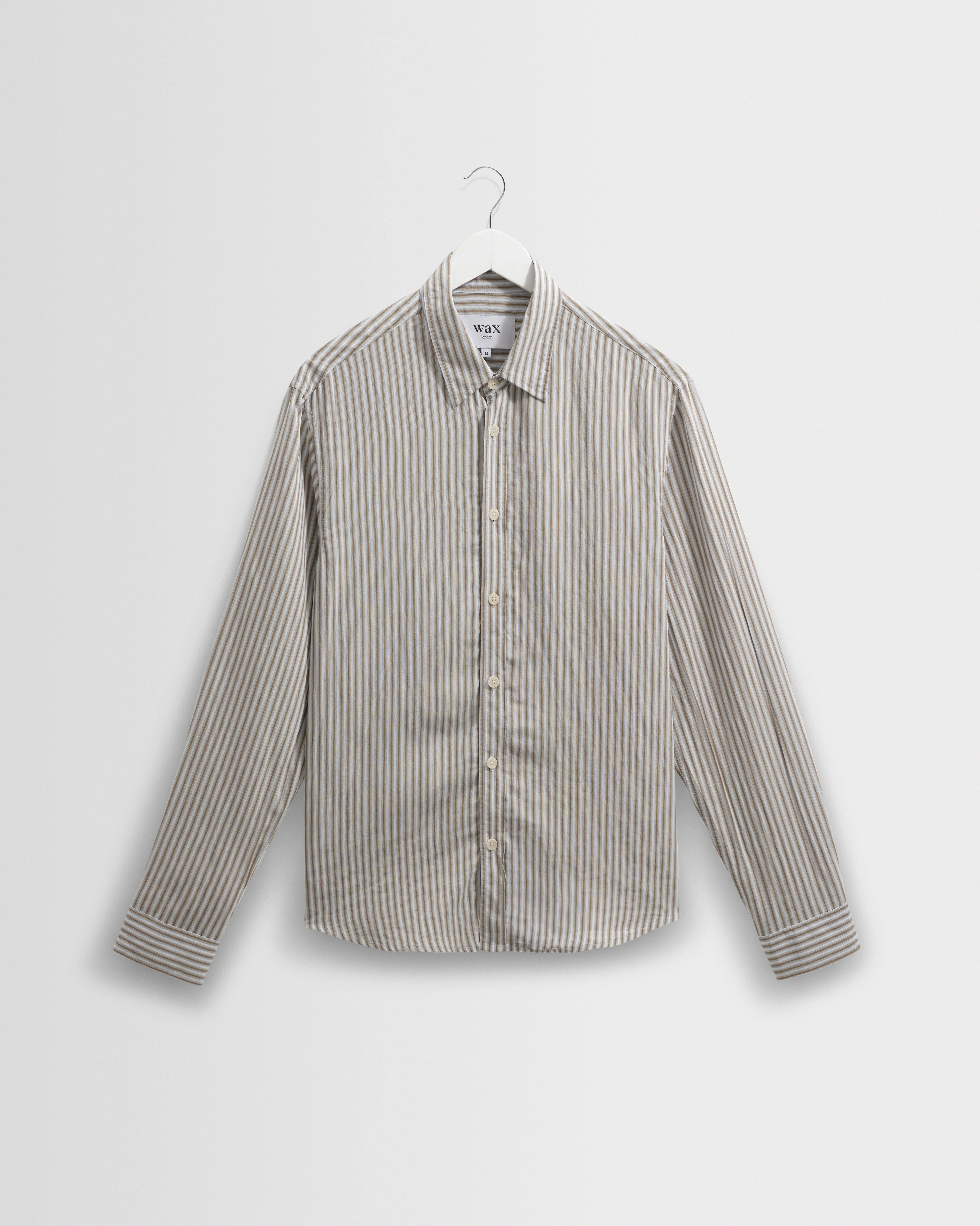 Shelly - Sage Viscose Stripe Shirt - 1