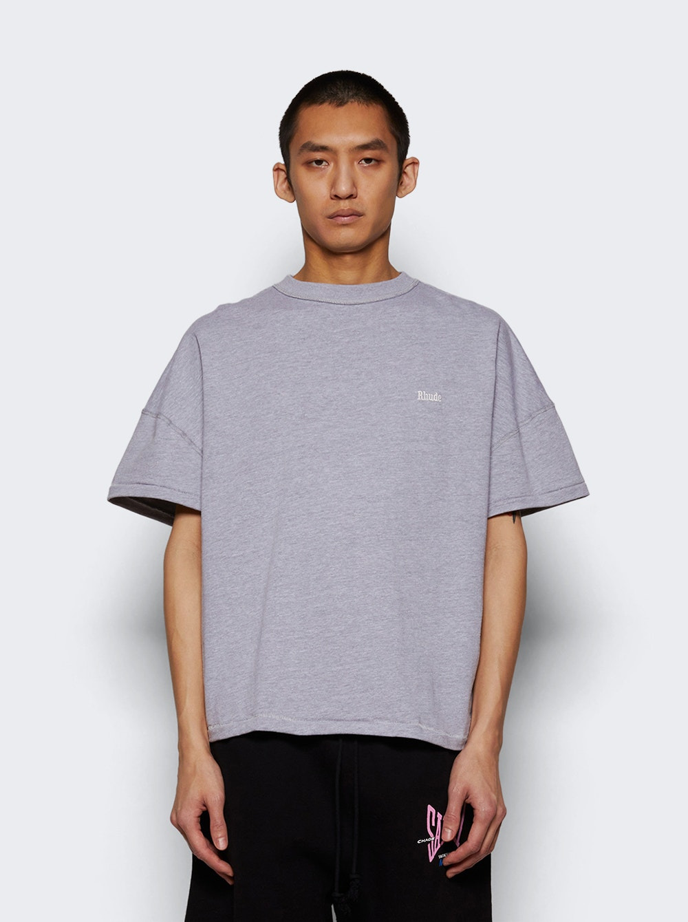 Classique Reverse Tee Heather Grey - 2