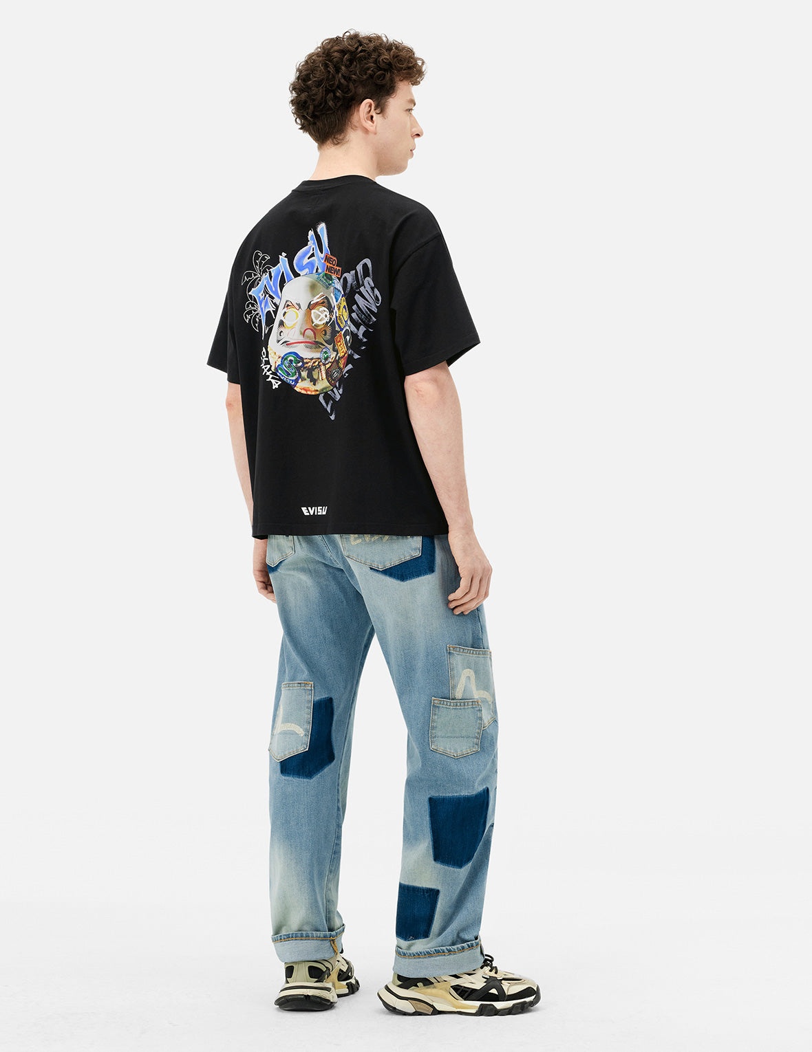 Multi-Pocket with Seagull Print 3D Fit Jeans - 4
