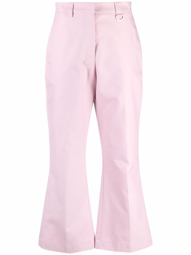 pressed-crease cotton tailored trousers 1