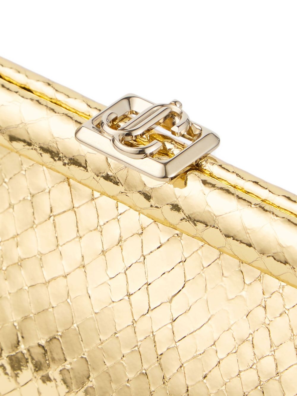 metallic textured clutch bag - 4