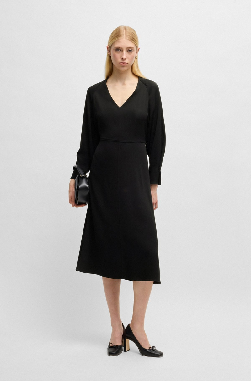 BOSS V-NECK DRESS WITH BUTTON CUFFS outlook