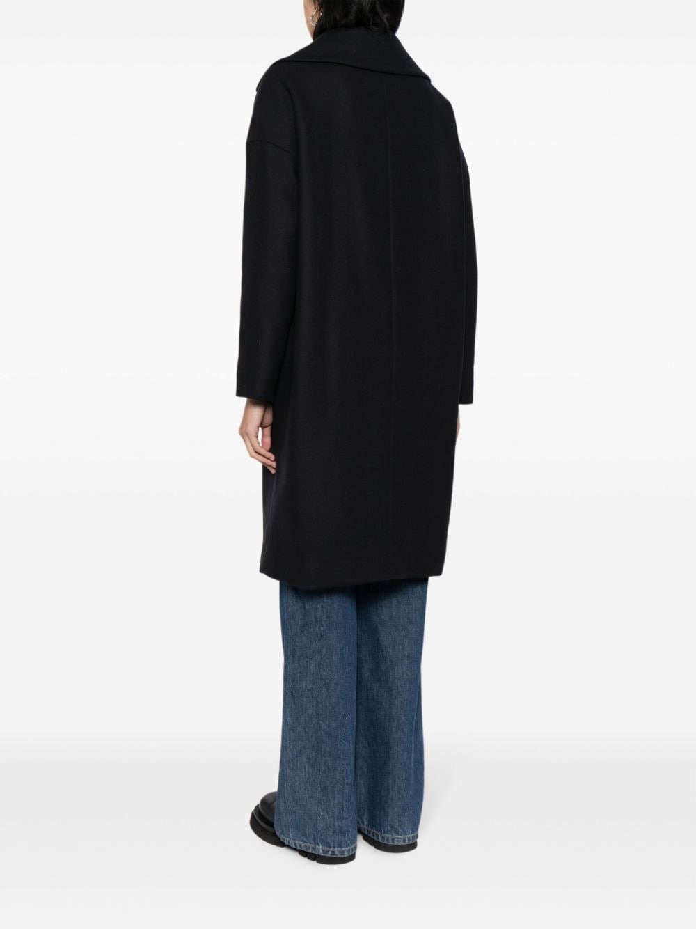 panelled mid-length coat - 4