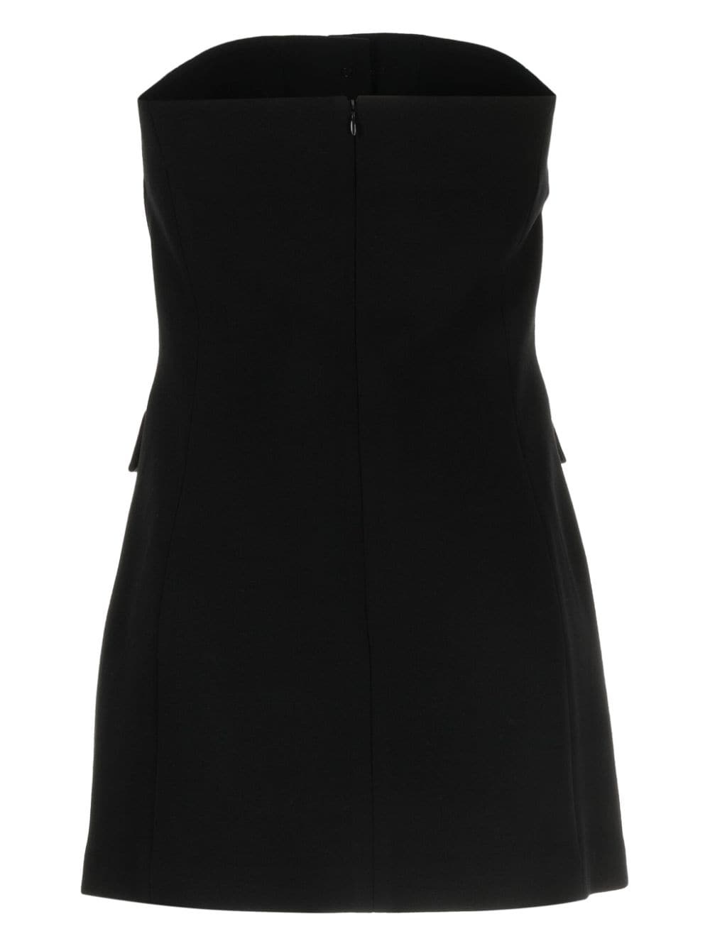 strapless wool-blend minidress - 2