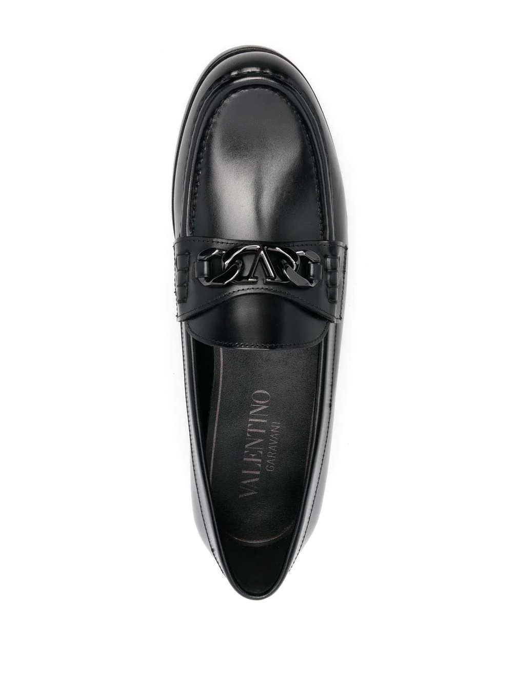VLogo plaque loafers - 4