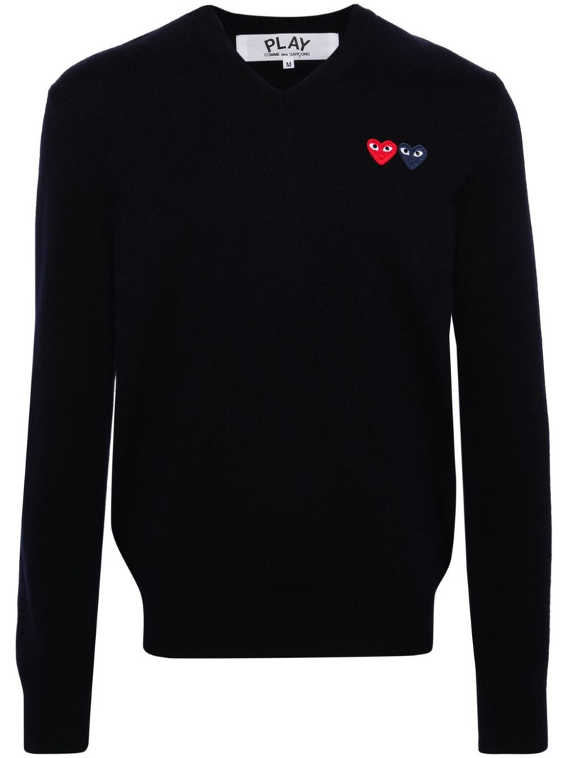 heart-patch wool jumper 1