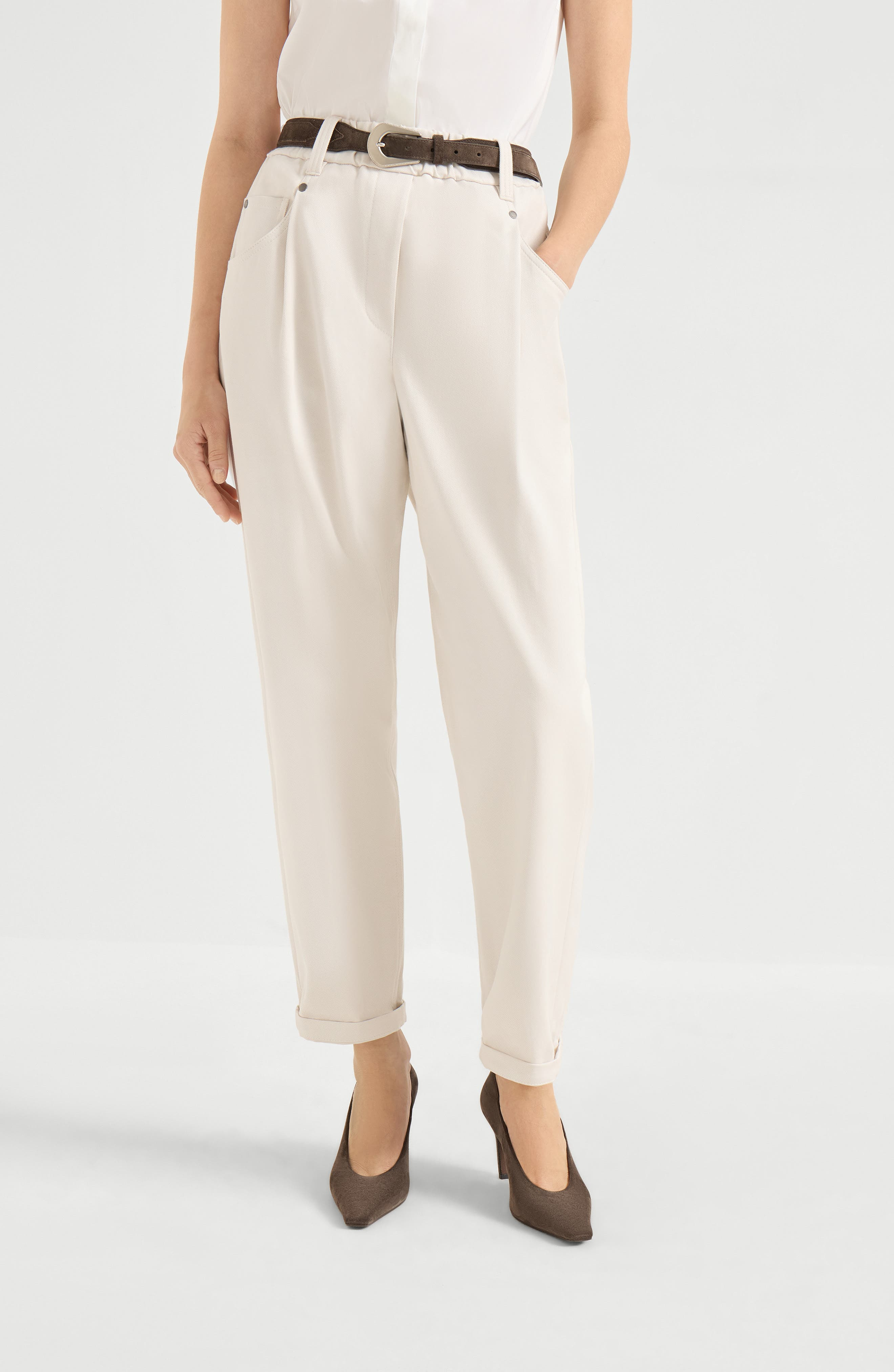 Brunello Cucinelli Baggy trousers in White at Nordstrom - 2