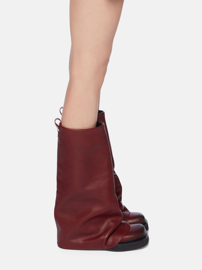 THE ATTICO ''ROBIN'' BORDEAUX COMBAT BOOT outlook