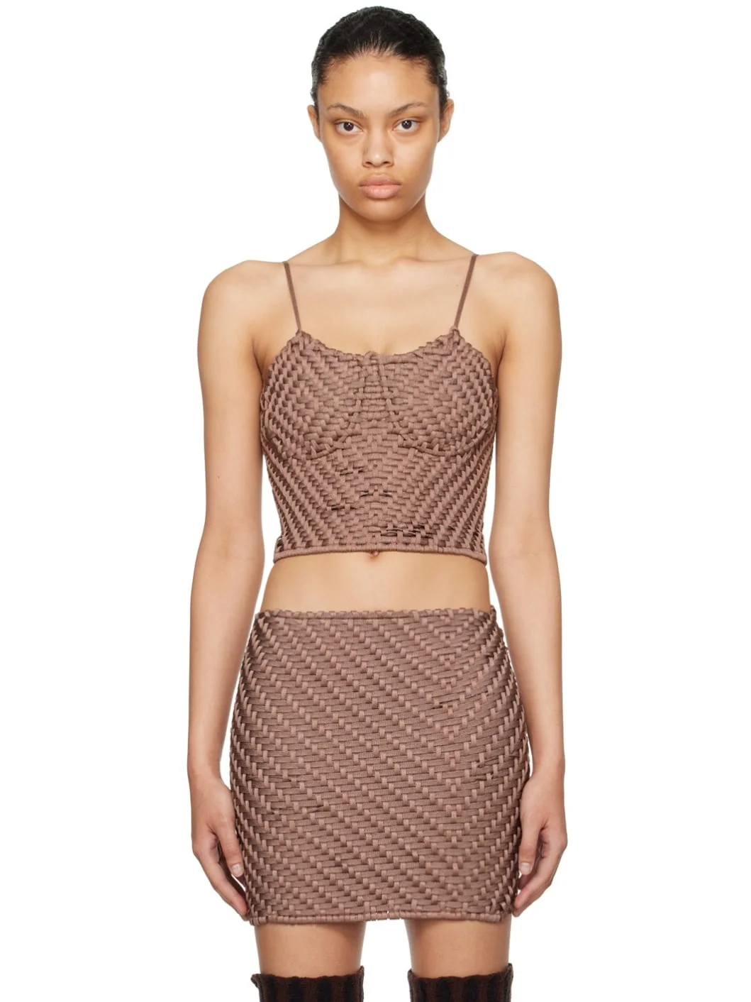 SSENSE Exclusive Taupe Owl Camisole - 1