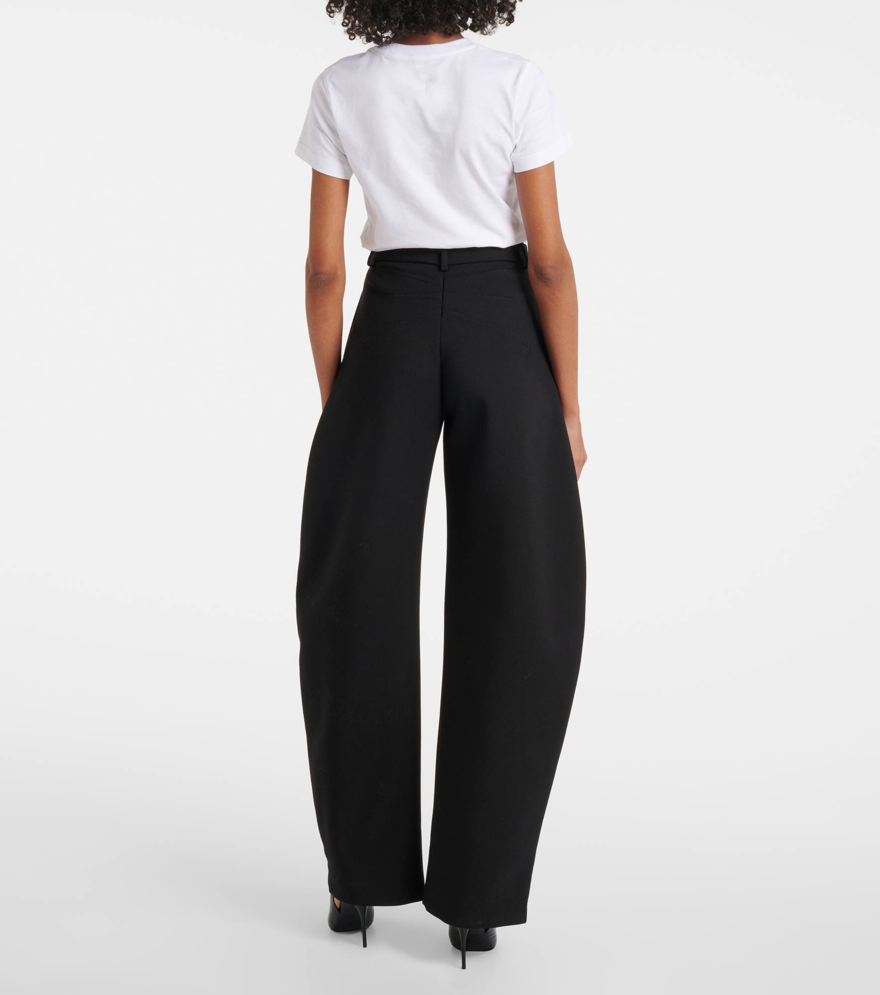 Wool wide-leg pants - 3
