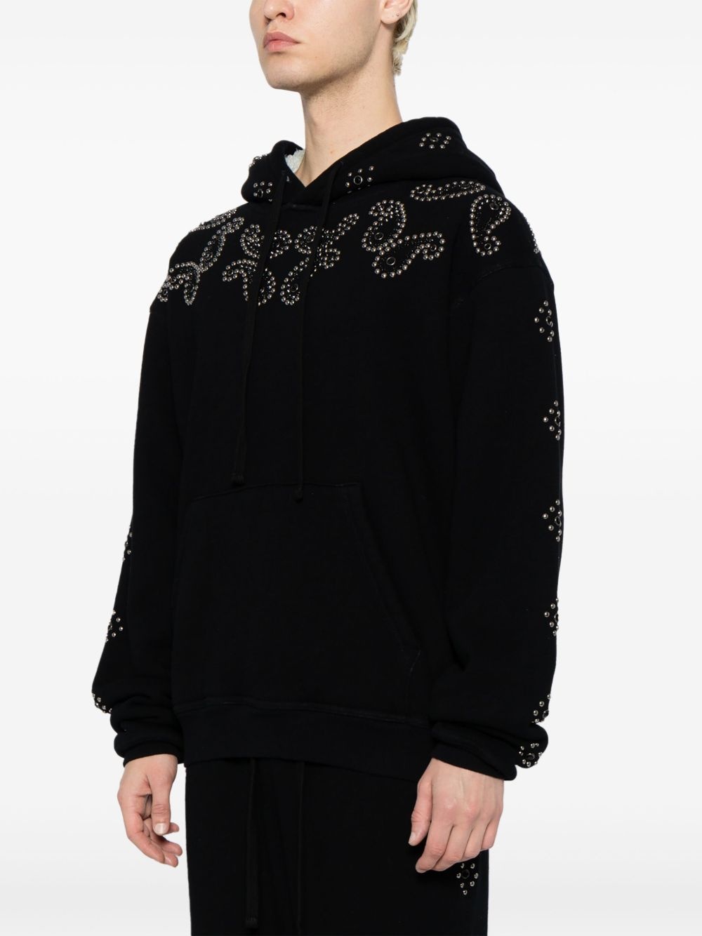 bead-embellished Western-style hoodie - 3