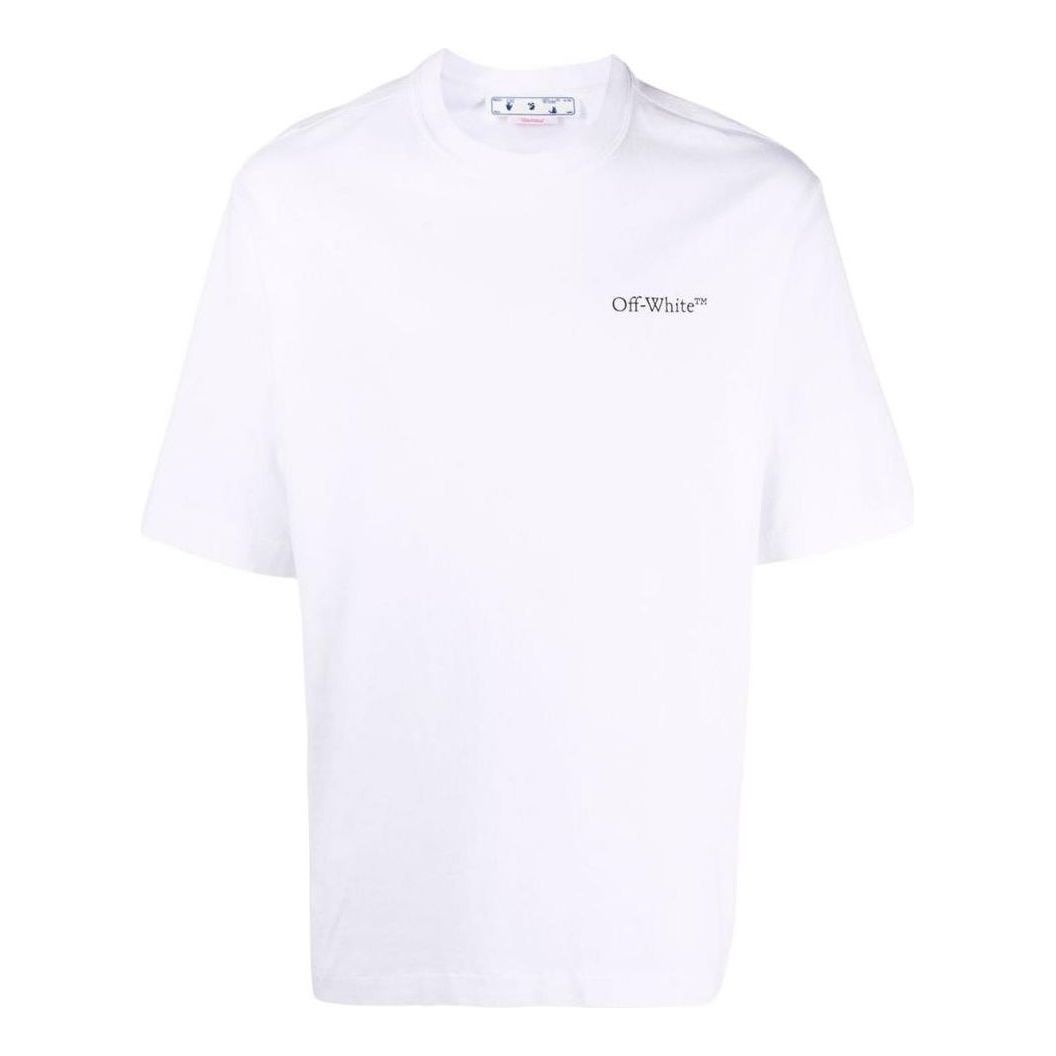 Off-White SS22 Printing Round Neck Pullover Short Sleeve Ordinary Version White OMAA119S22JER0040110 - 1