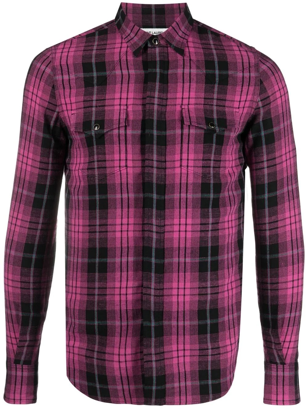 checked long-sleeve shirt - 1