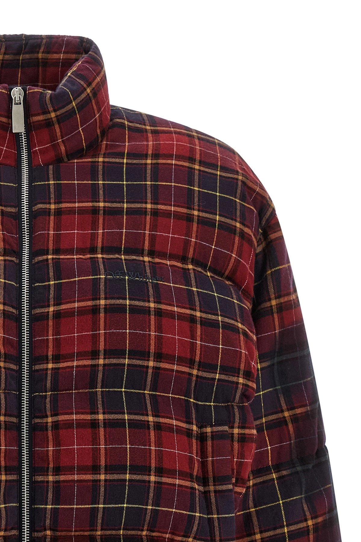 'Check Flan Arrow Spray' down jacket - 3