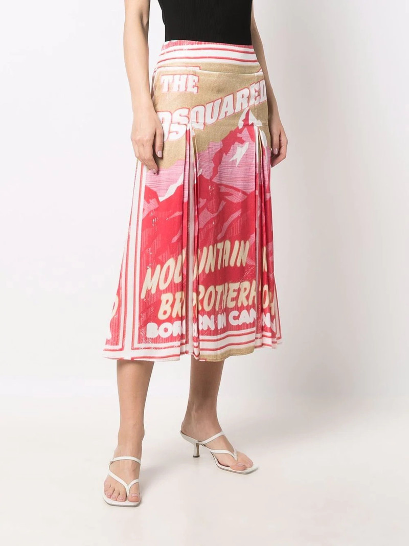 logo box-pleat skirt 3