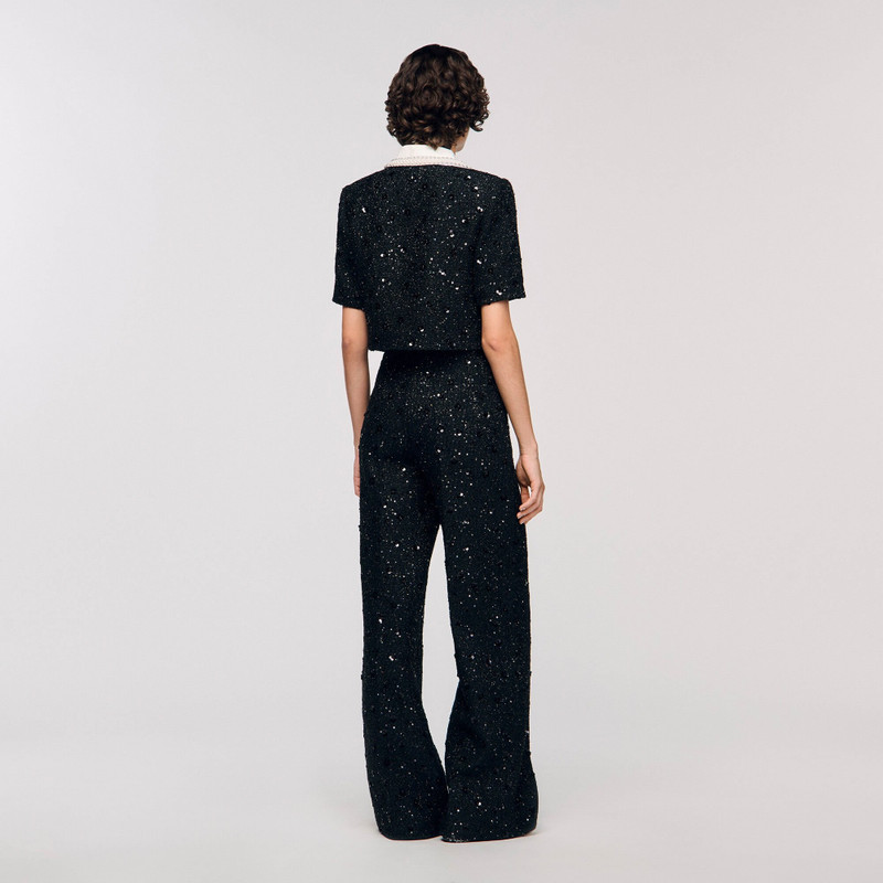 RHINESTONE TWEED TROUSERS 6