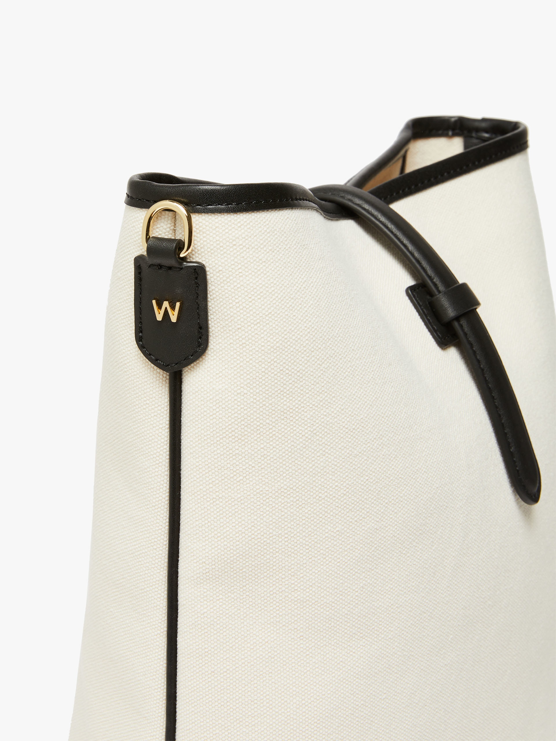 DOMIZIA1 Canvas and leather bucket bag - 5