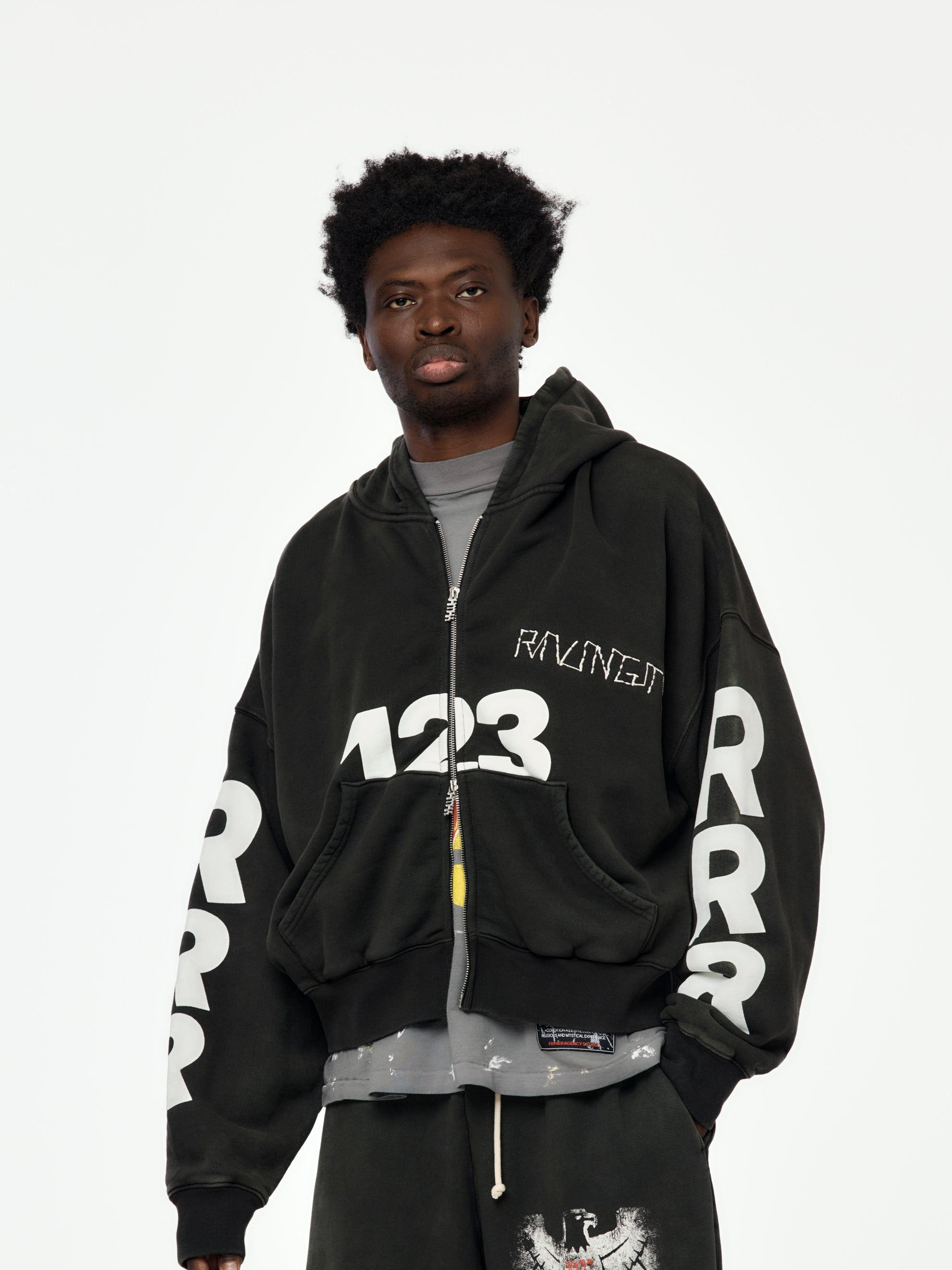 USO-123 CVA ZIP HOODIE (MECHANIC BLACK) - 1