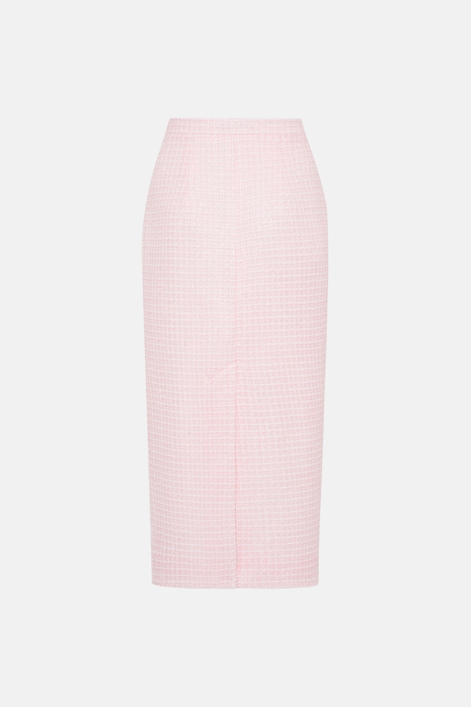 SEQUIN CHECKED TWEED MIDI SKIRT - 2