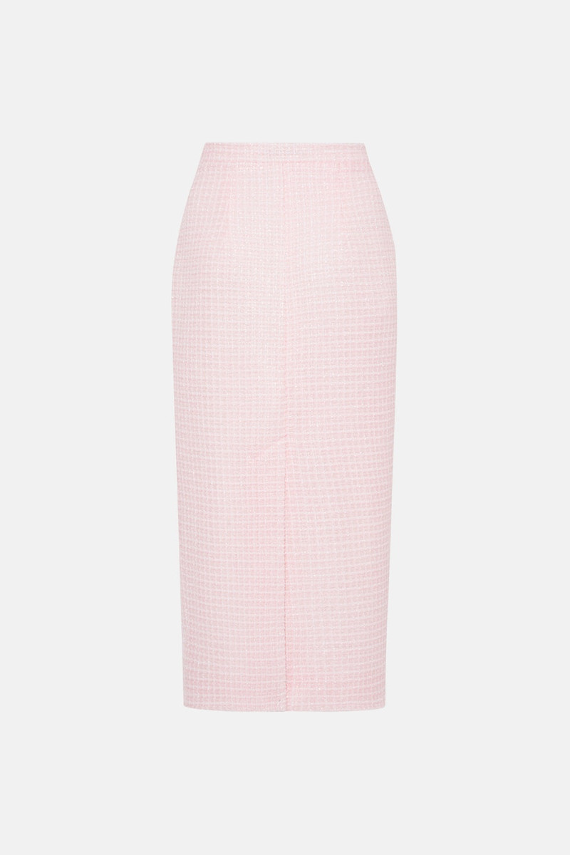 SEQUIN CHECKED TWEED MIDI SKIRT 2