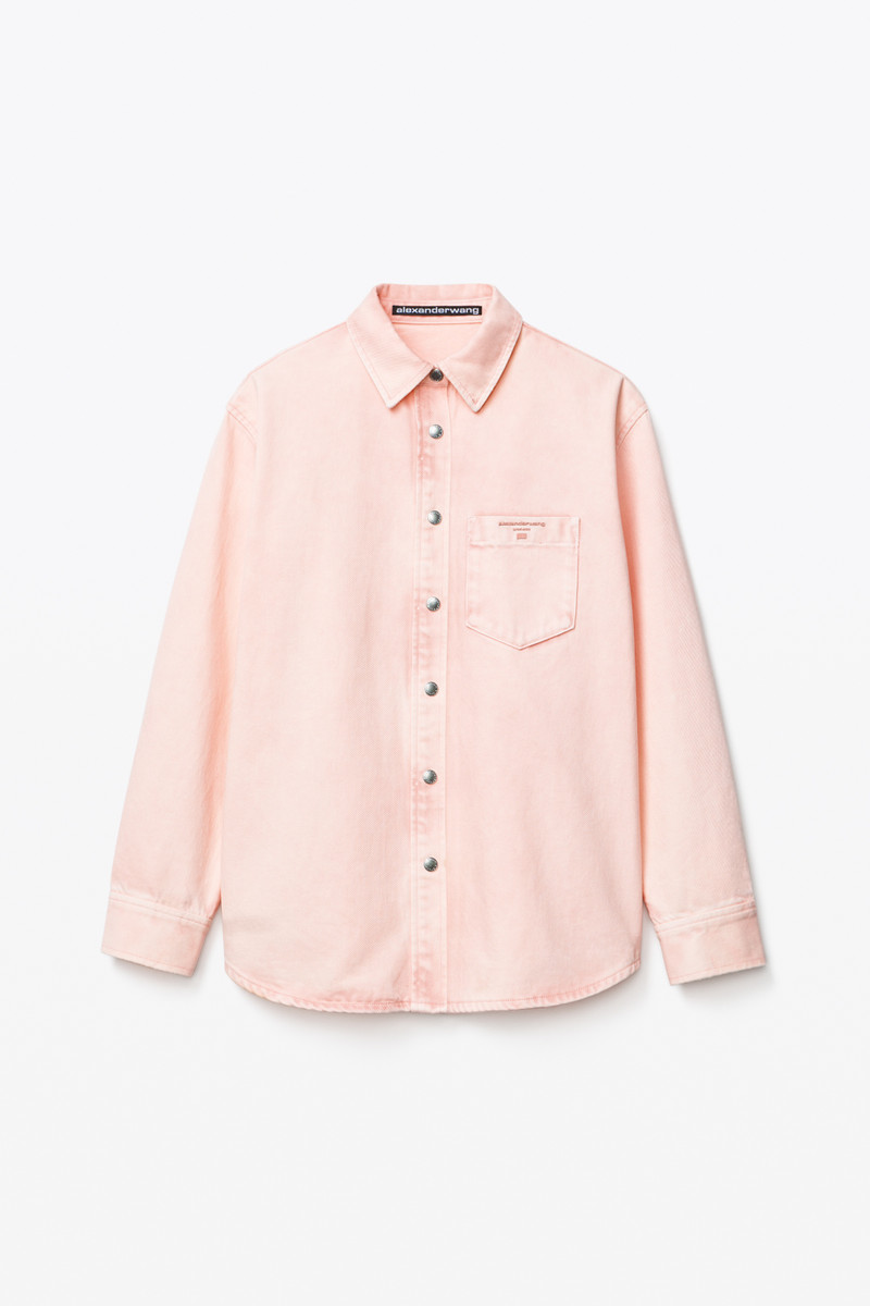 OVERSIZED SHIRT IN ACID WASH DENIM 1