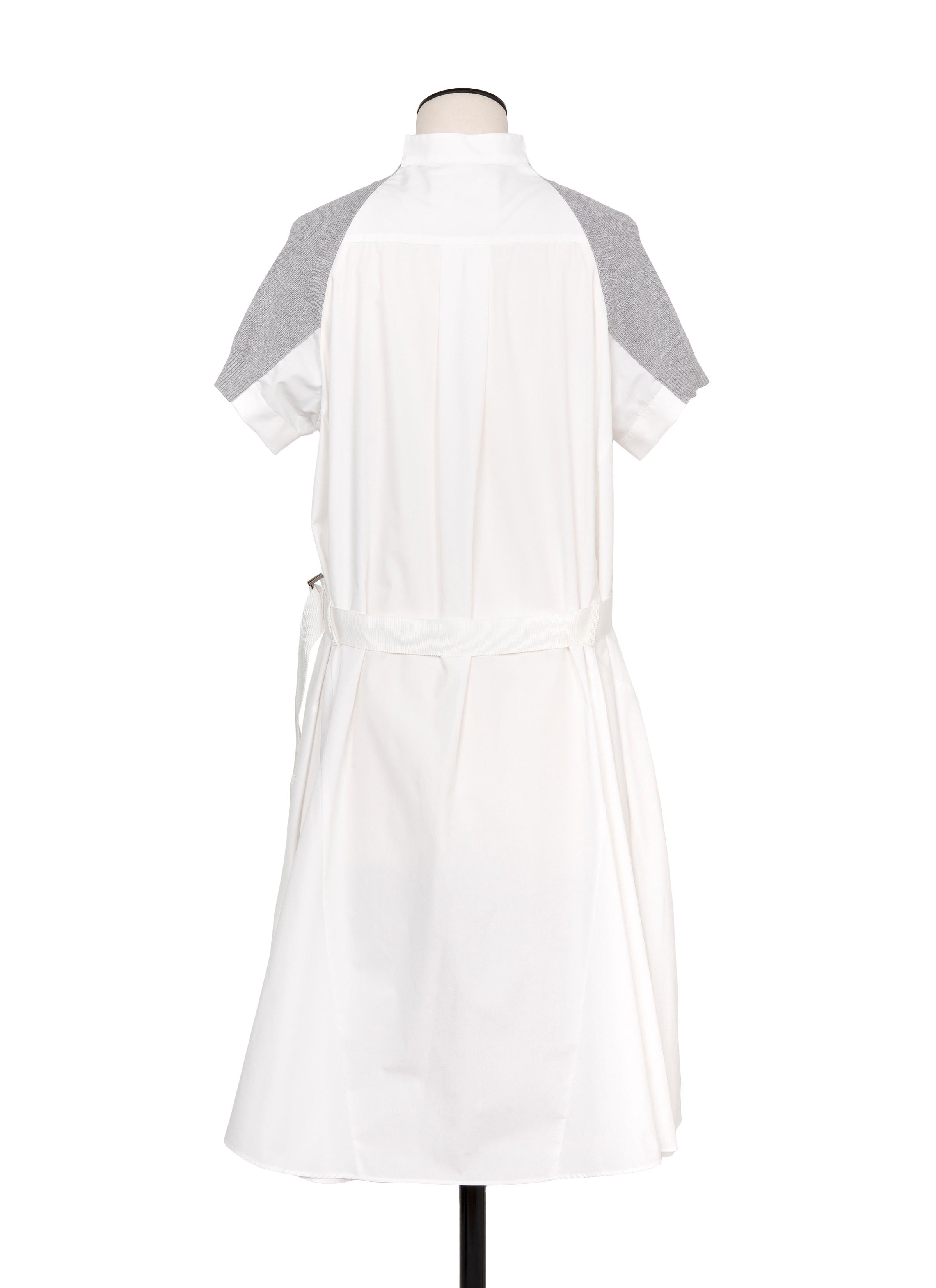 Cotton Knit x Cotton Poplin Dress - 3