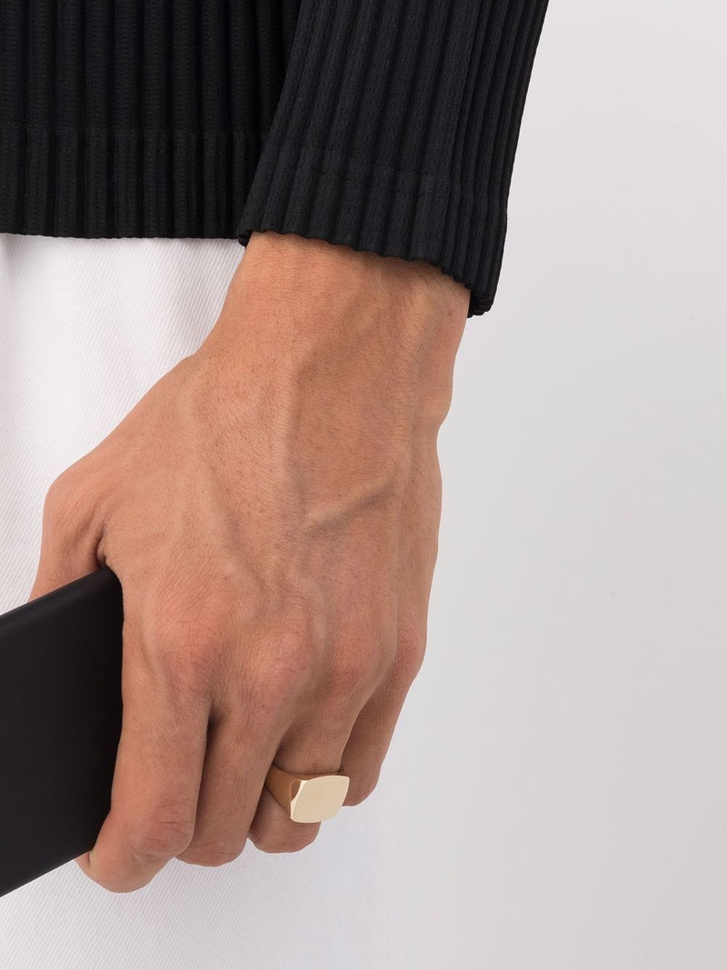 TOM WOOD 9kt yellow gold Cushion ring outlook