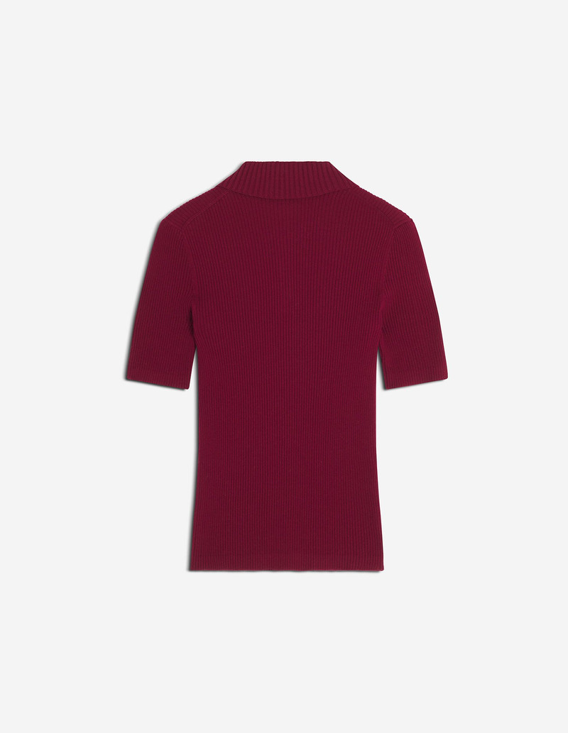 BABY FOX FINE RIB WOOL POLO 6