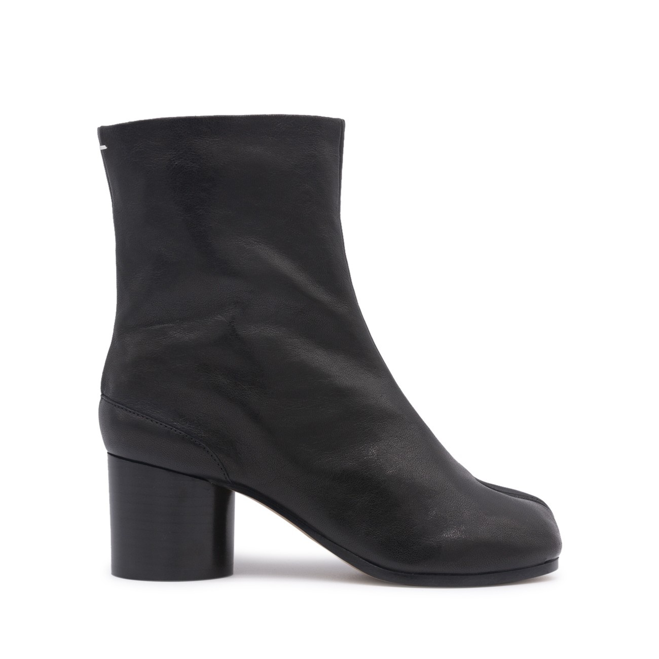 black leather tabi boots - 1