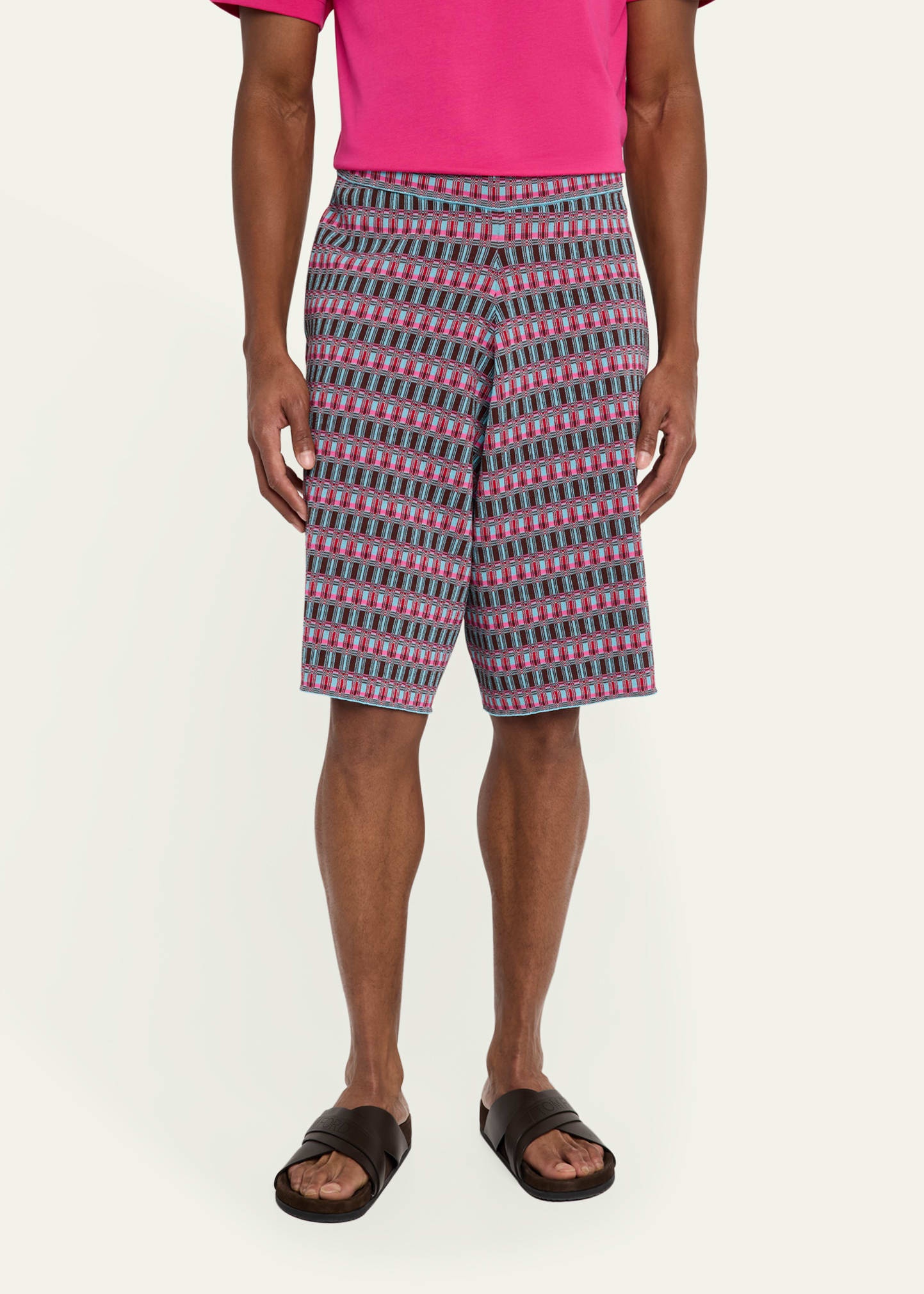 Men's Jacquard Knit Shorts - 4