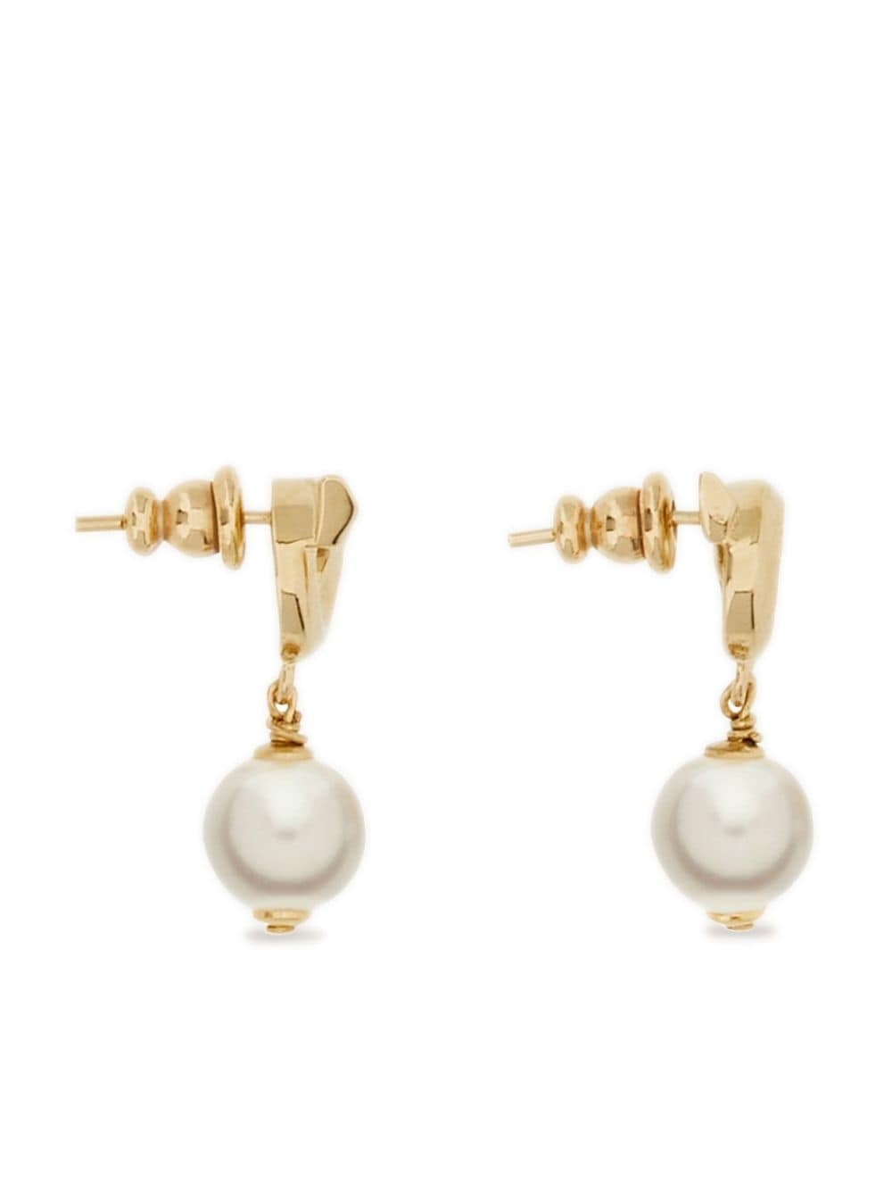faux-pearl Gancini earrings - 3
