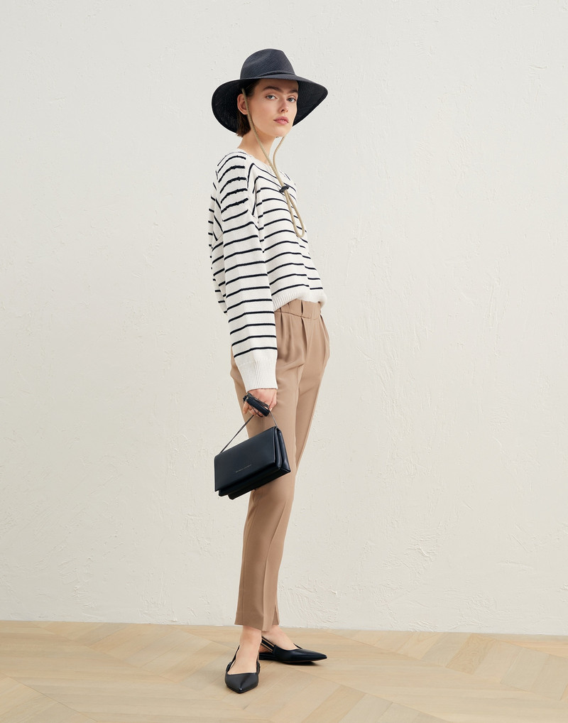 Brunello Cucinelli Silk and acetate crêpe cady tailored jogger trousers outlook