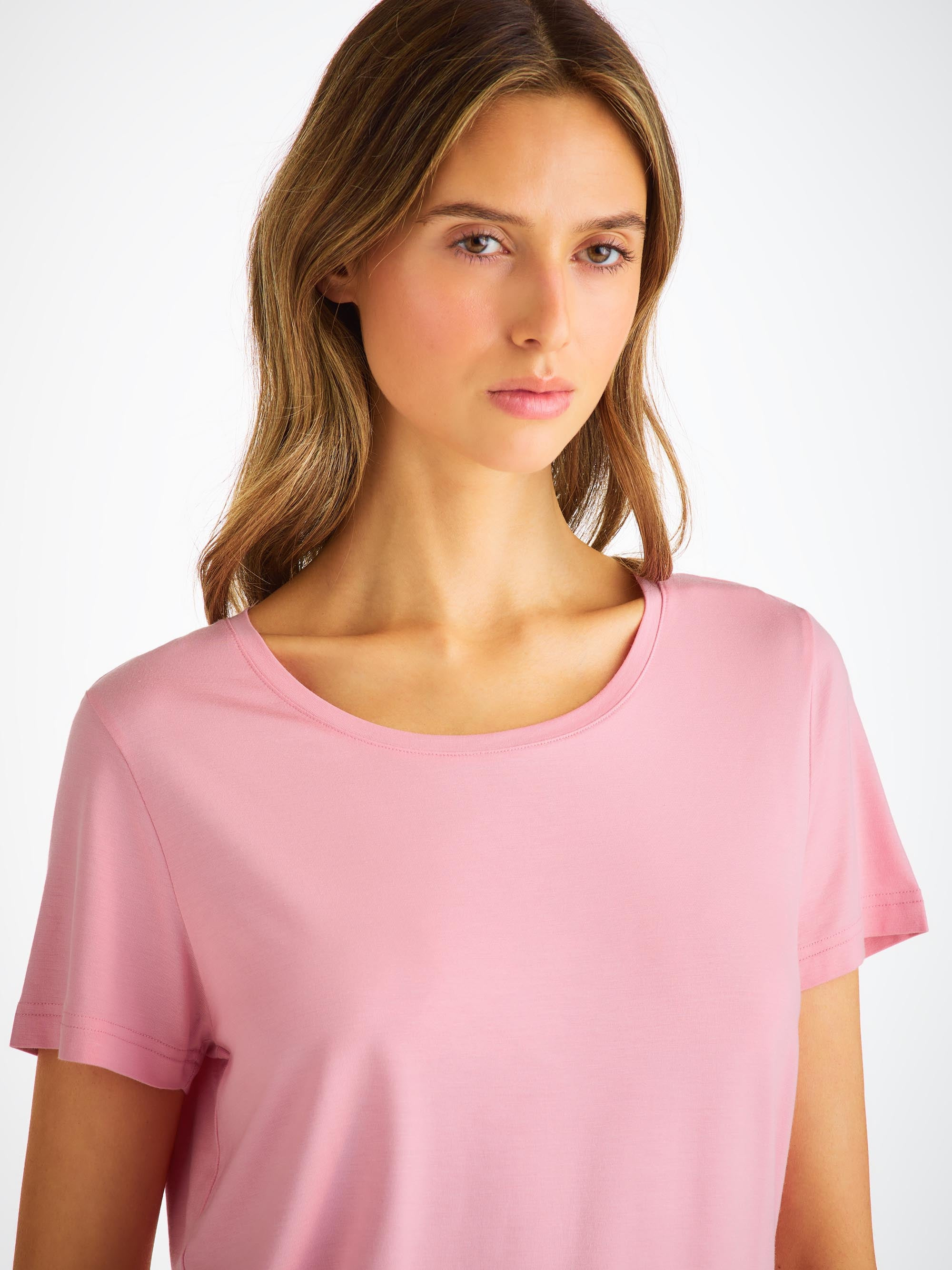 Women's T-Shirt Lara Micro Modal Stretch Ballet Pink - 2