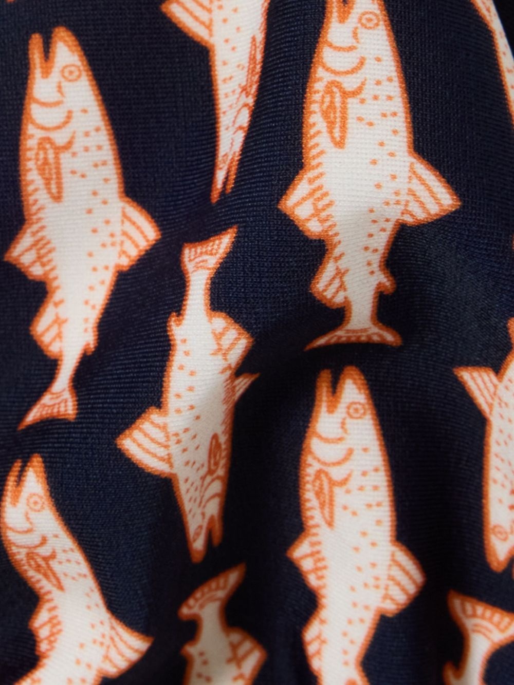 fish-print triangle bikini top - 5