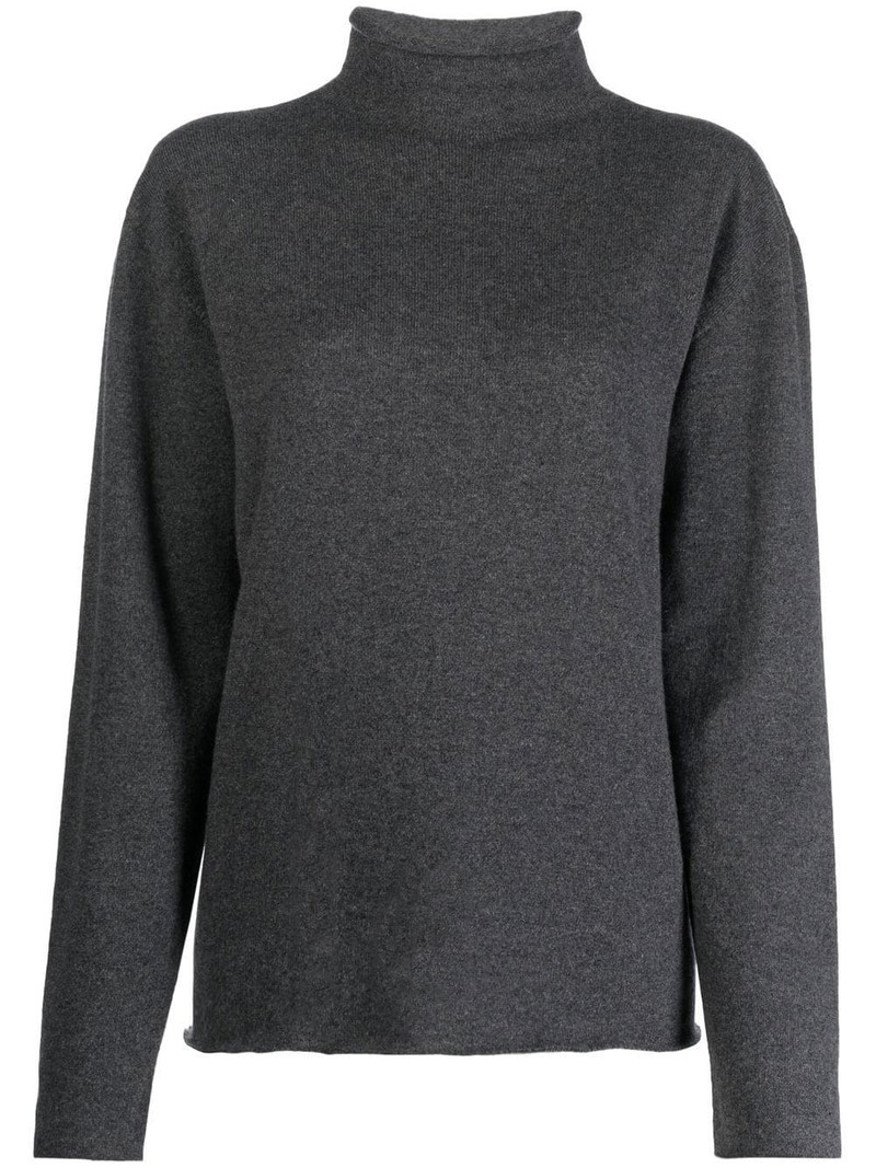 mock-neck knitted jumper 1
