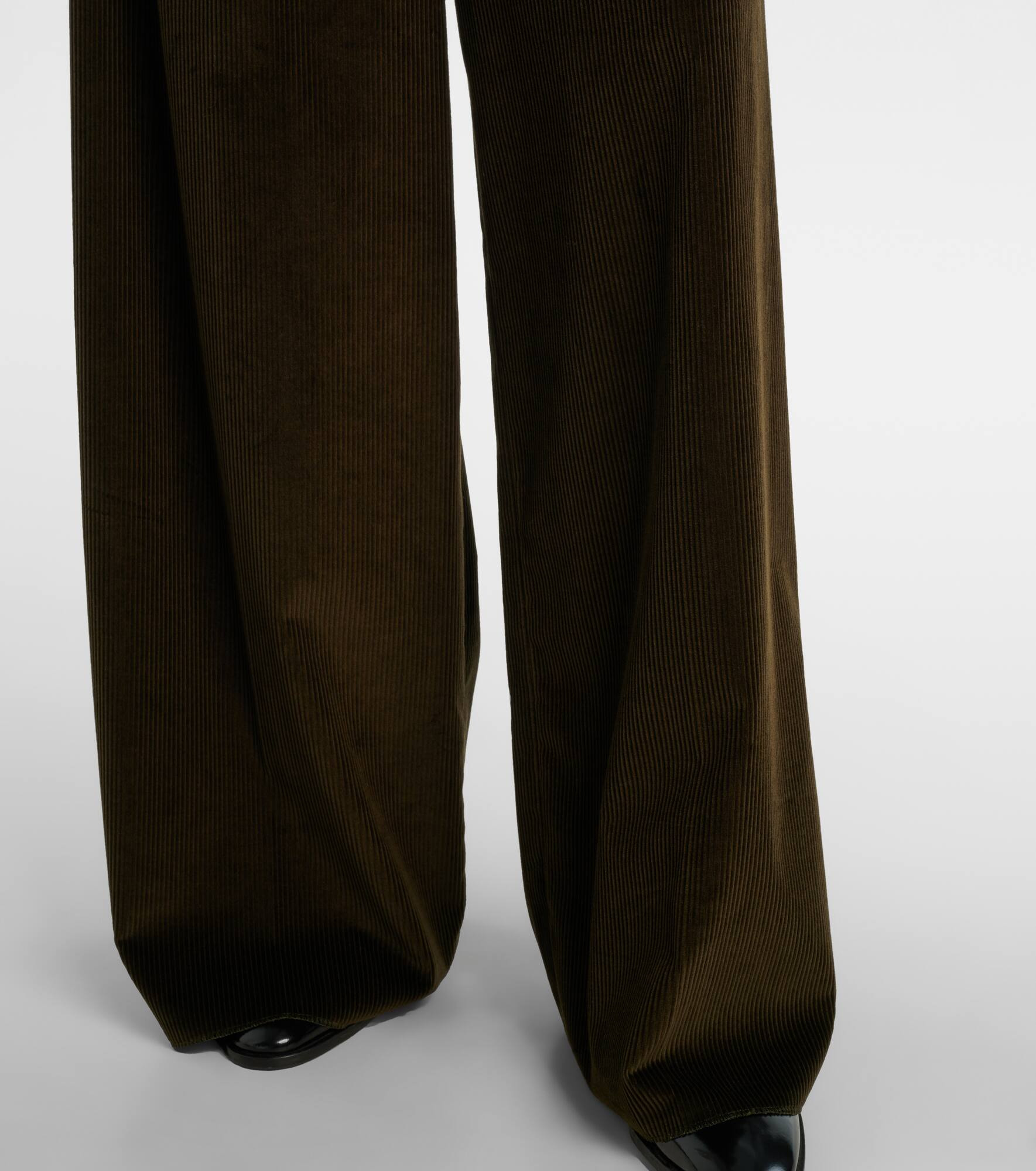 High-rise cotton corduroy wide-leg pants - 5