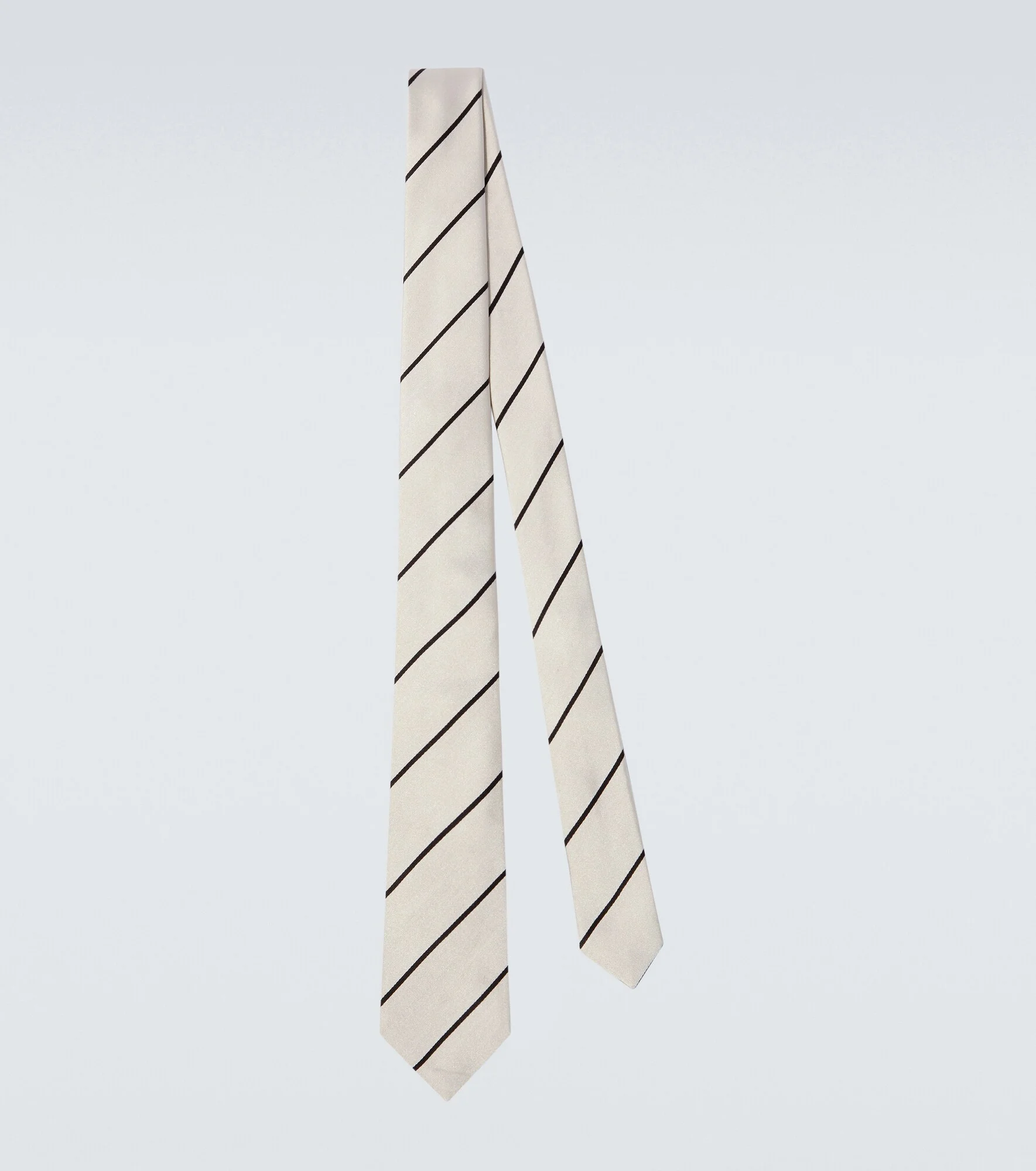 Striped silk jacquard tie - 1