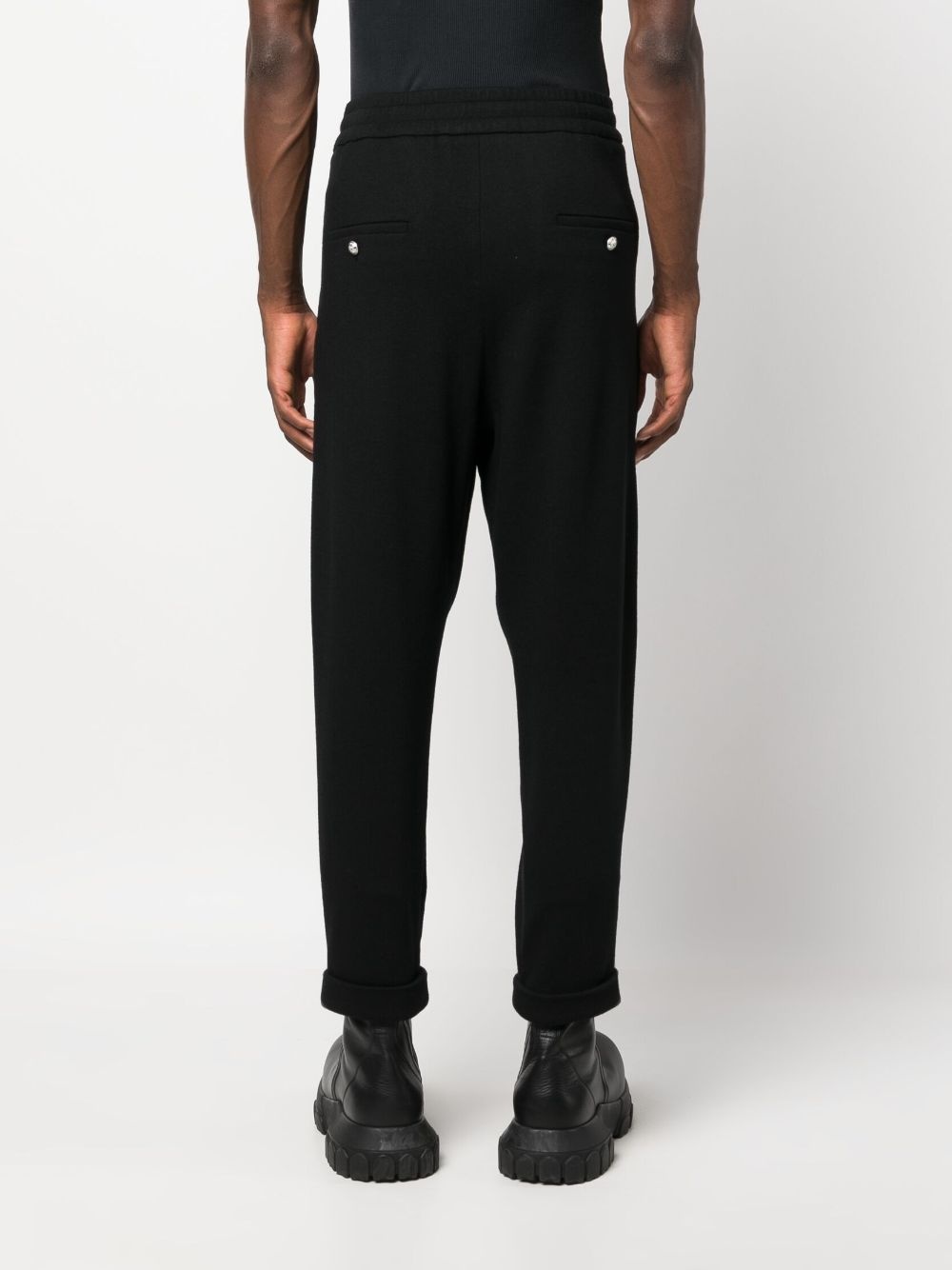 drawstring tapered track pants - 4