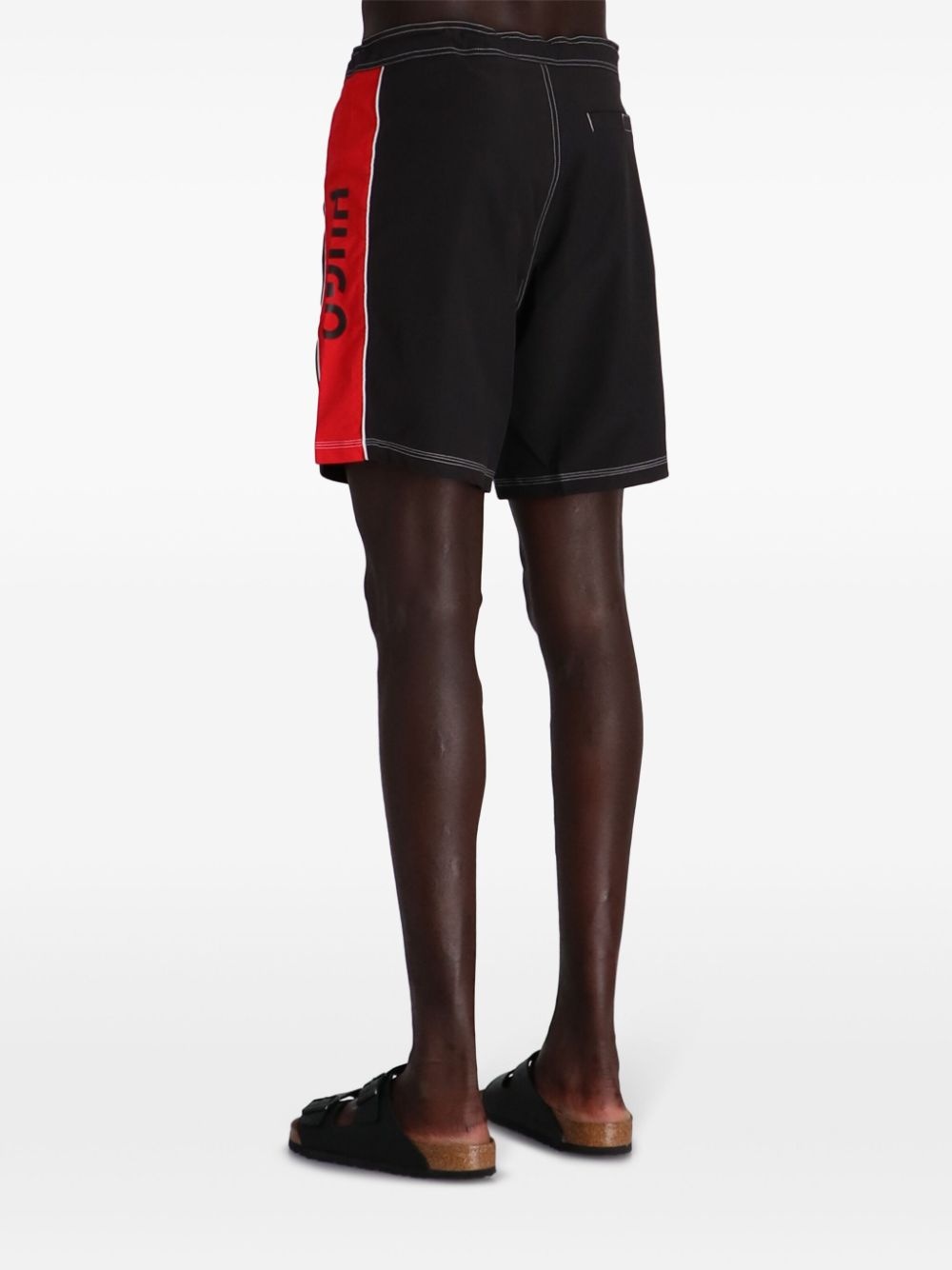 logo-tape swim shorts - 5