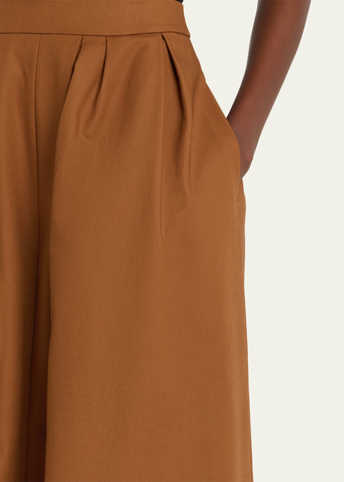 Pleated Wide-Leg Palazzo Pants - 5